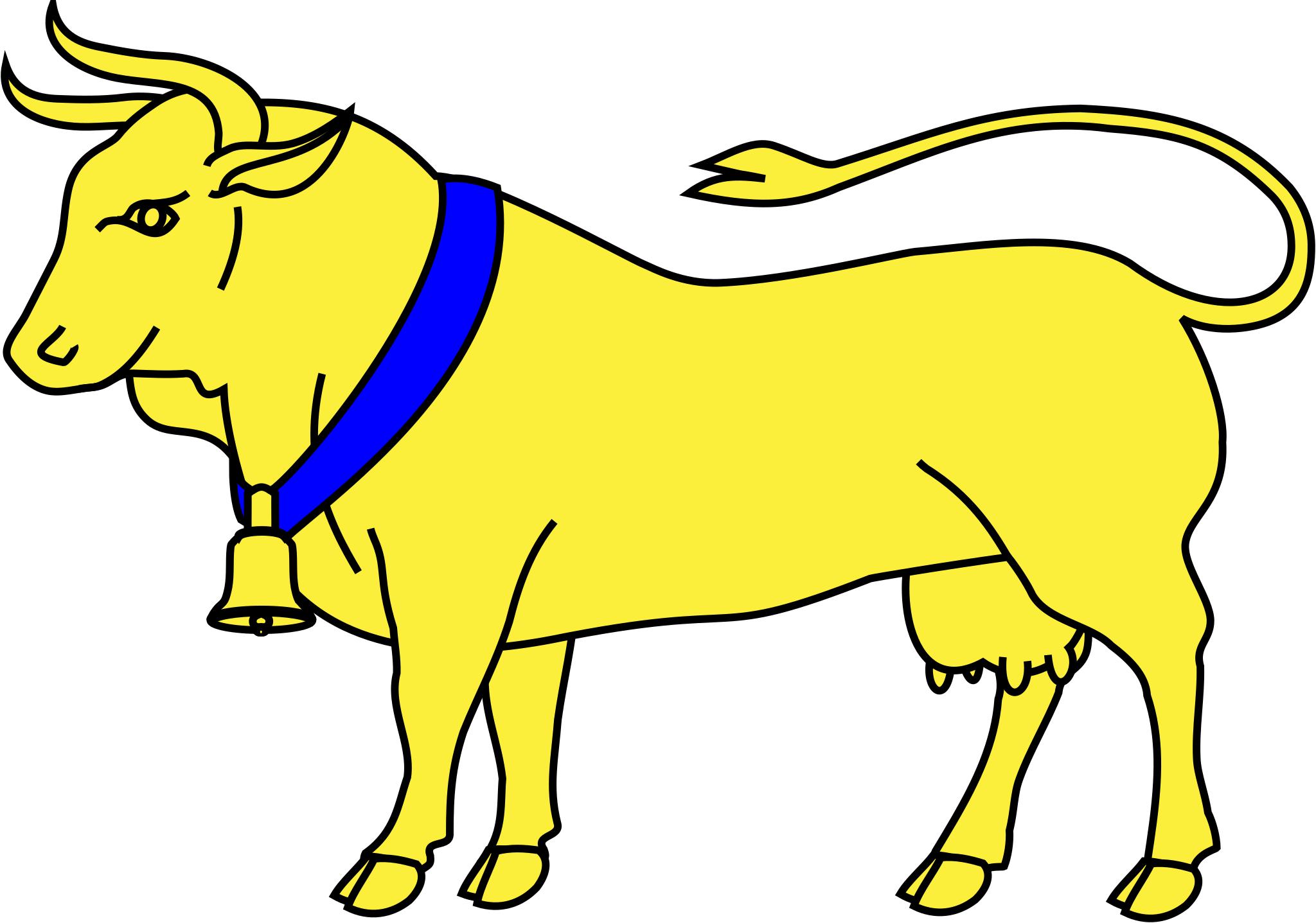 Желтая корова