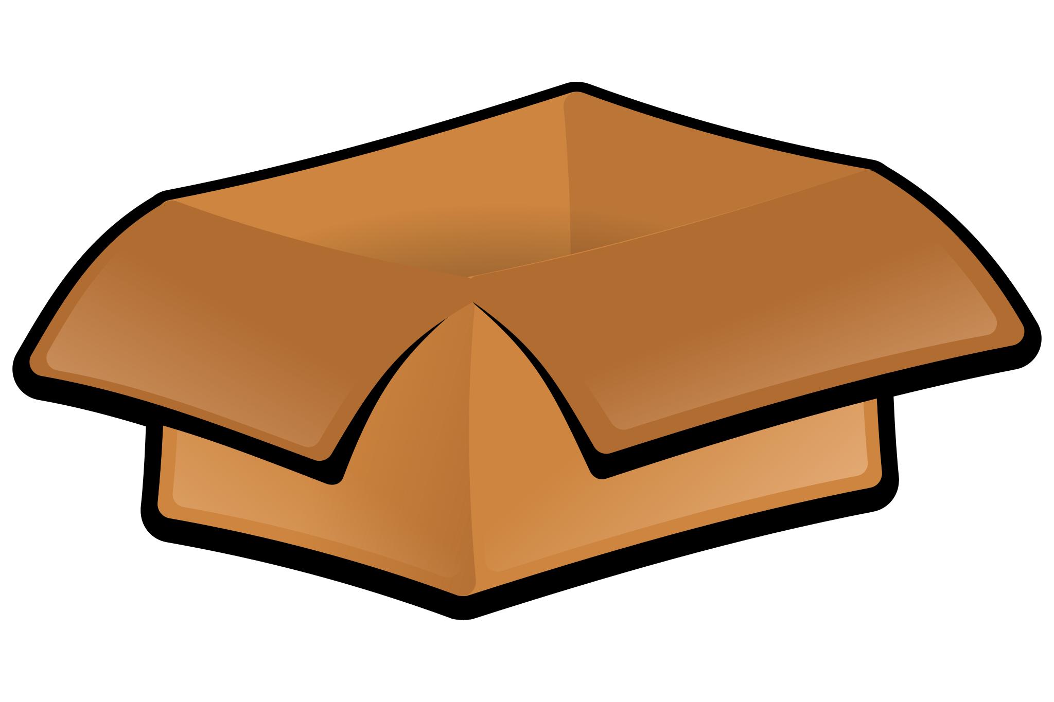 Мультяшная коробка на прозрачном фоне