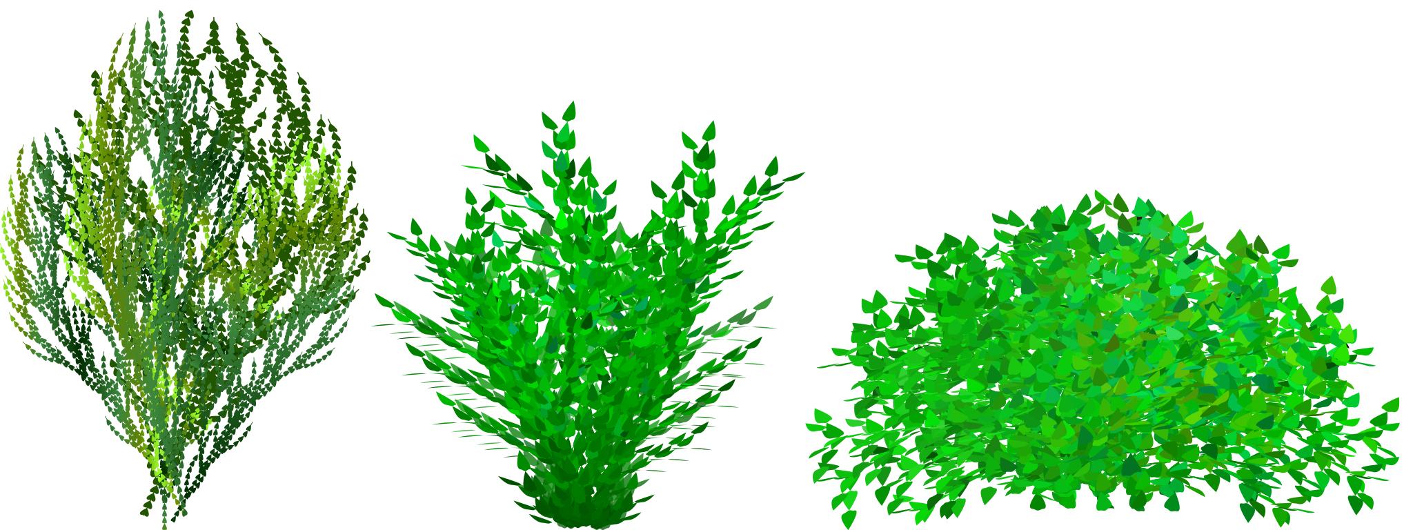 Зеленые кусты вектор