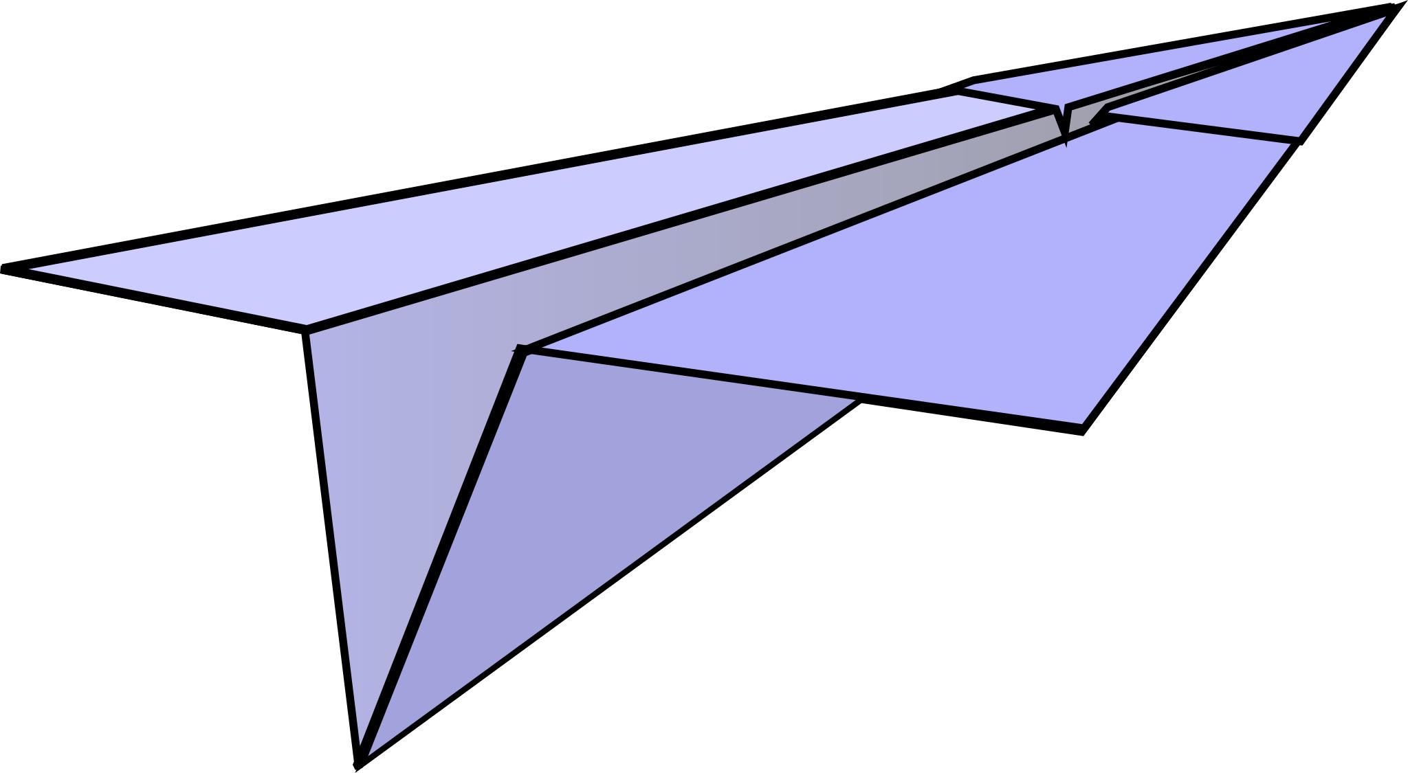 Бумажный самолетик на прозрачном фоне