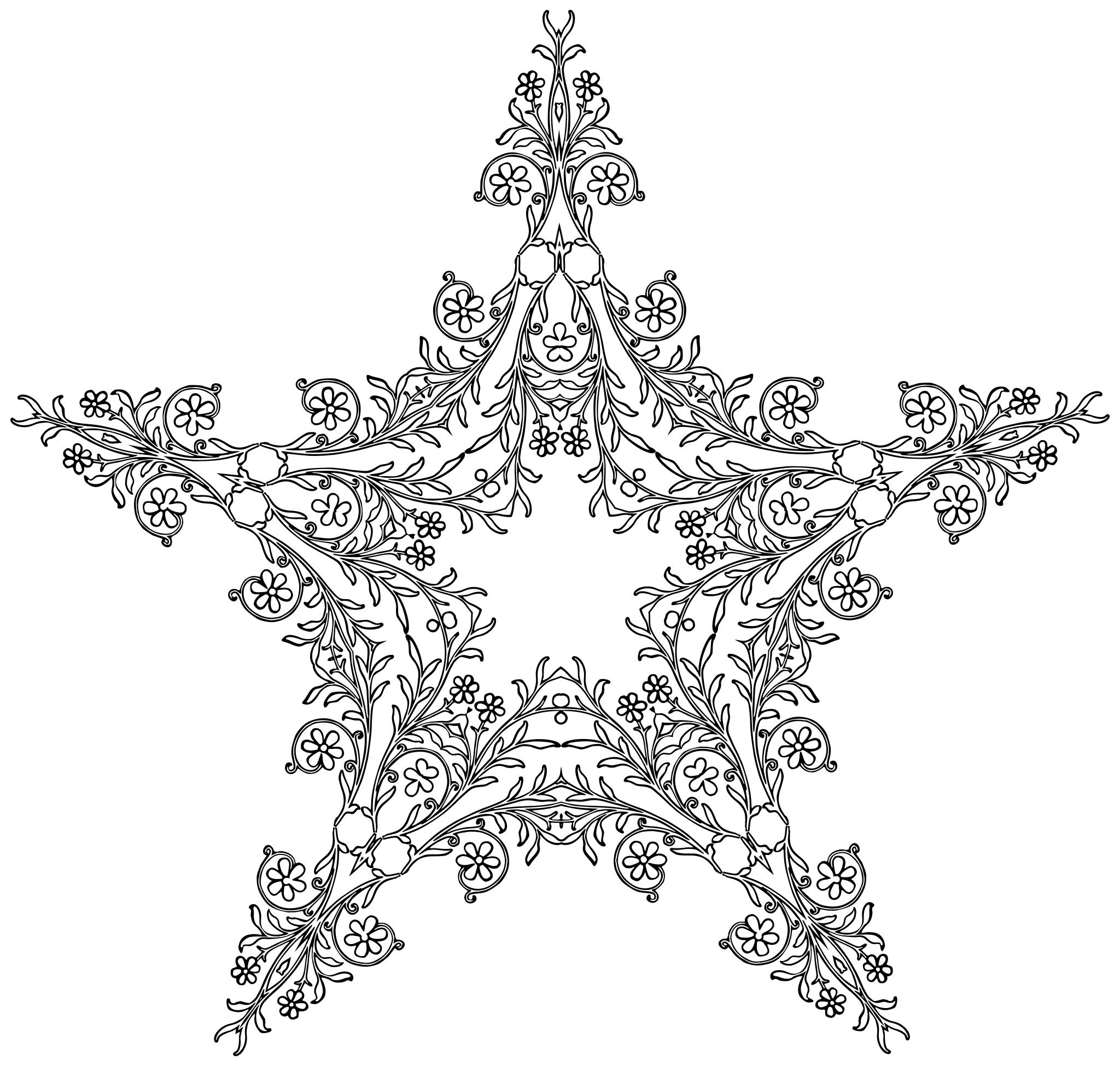 Орнамент Рождественские звезды