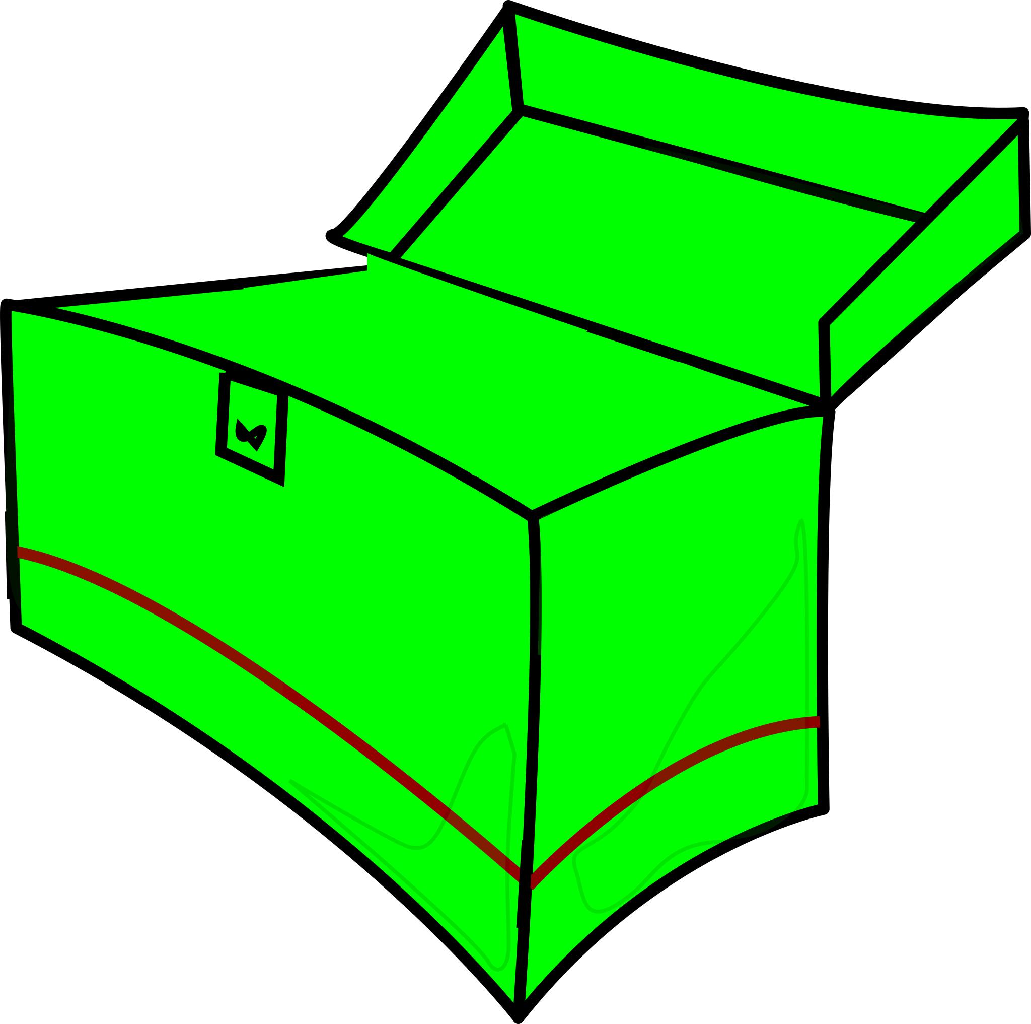 Зеленая коробка рисунок