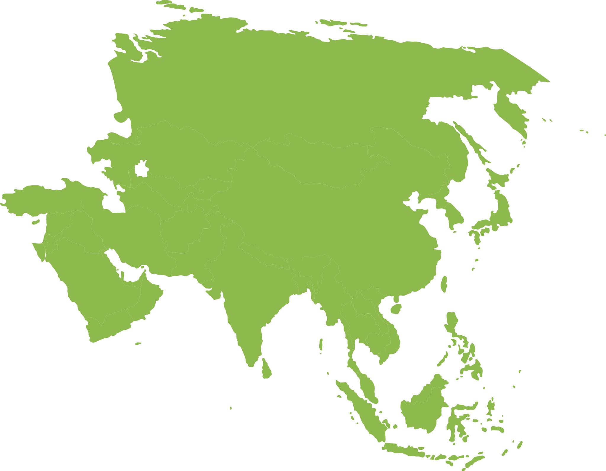 Материк Азия на карте