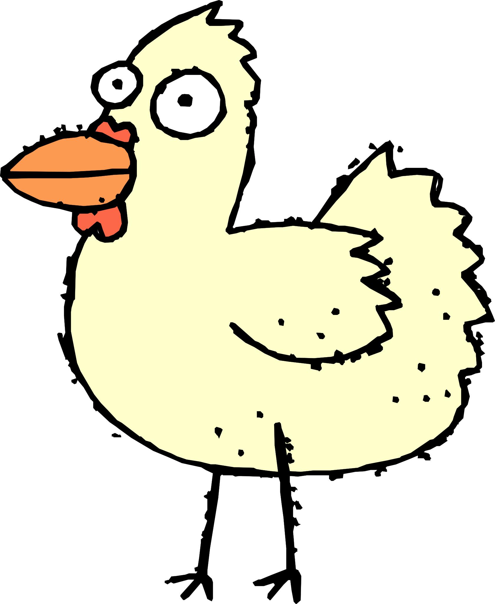 Смешная курица рисунок