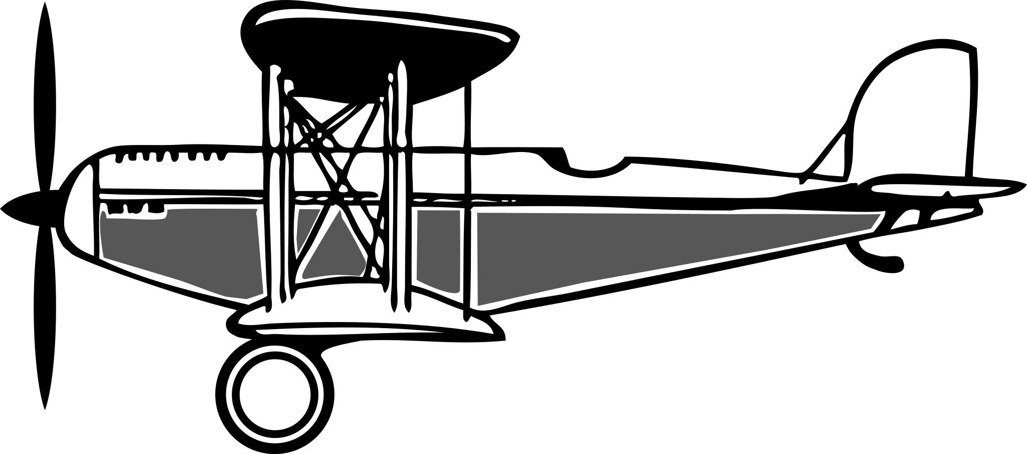 Самолет биплан вектор