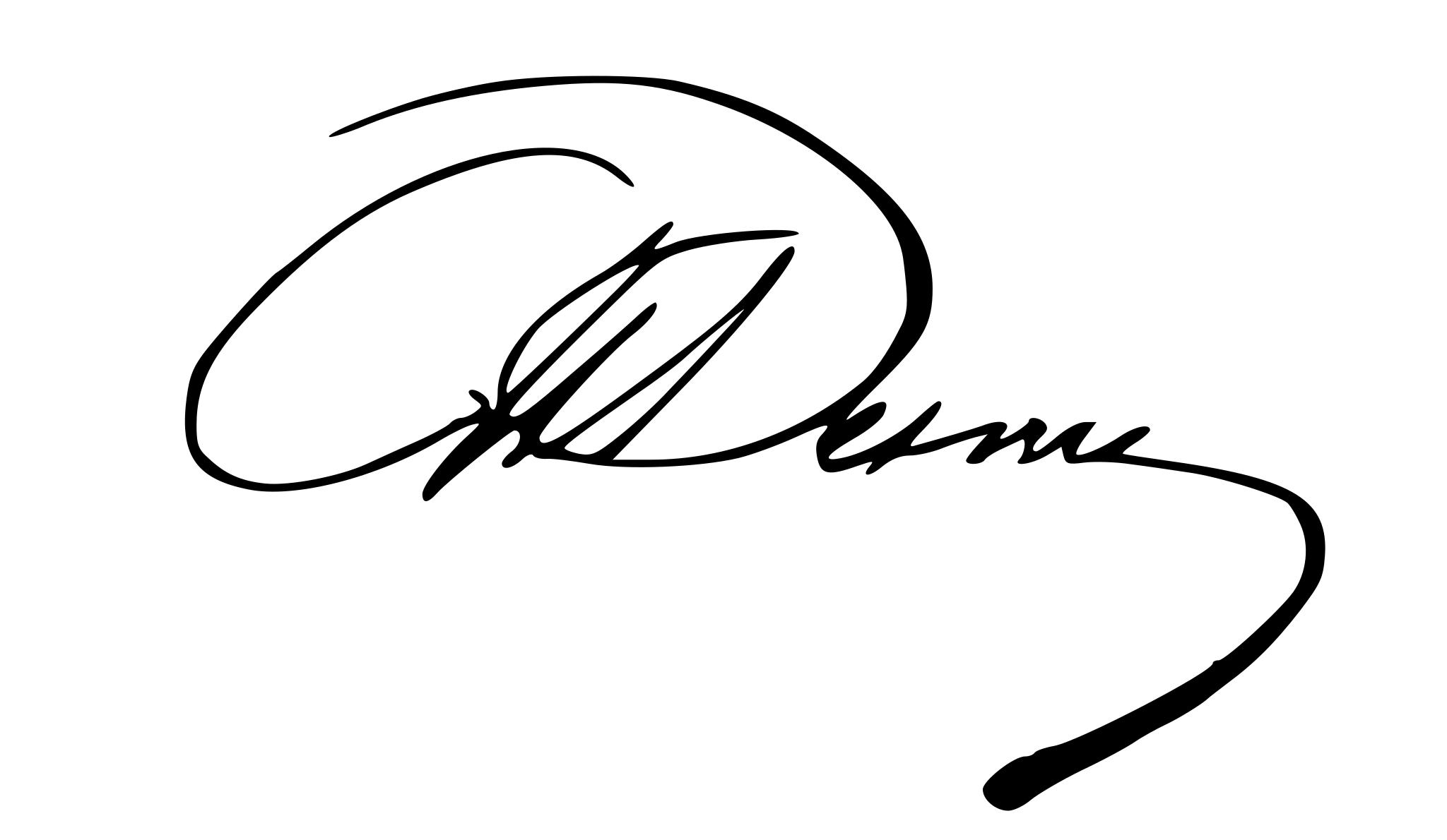 Подпись Александра Дюма