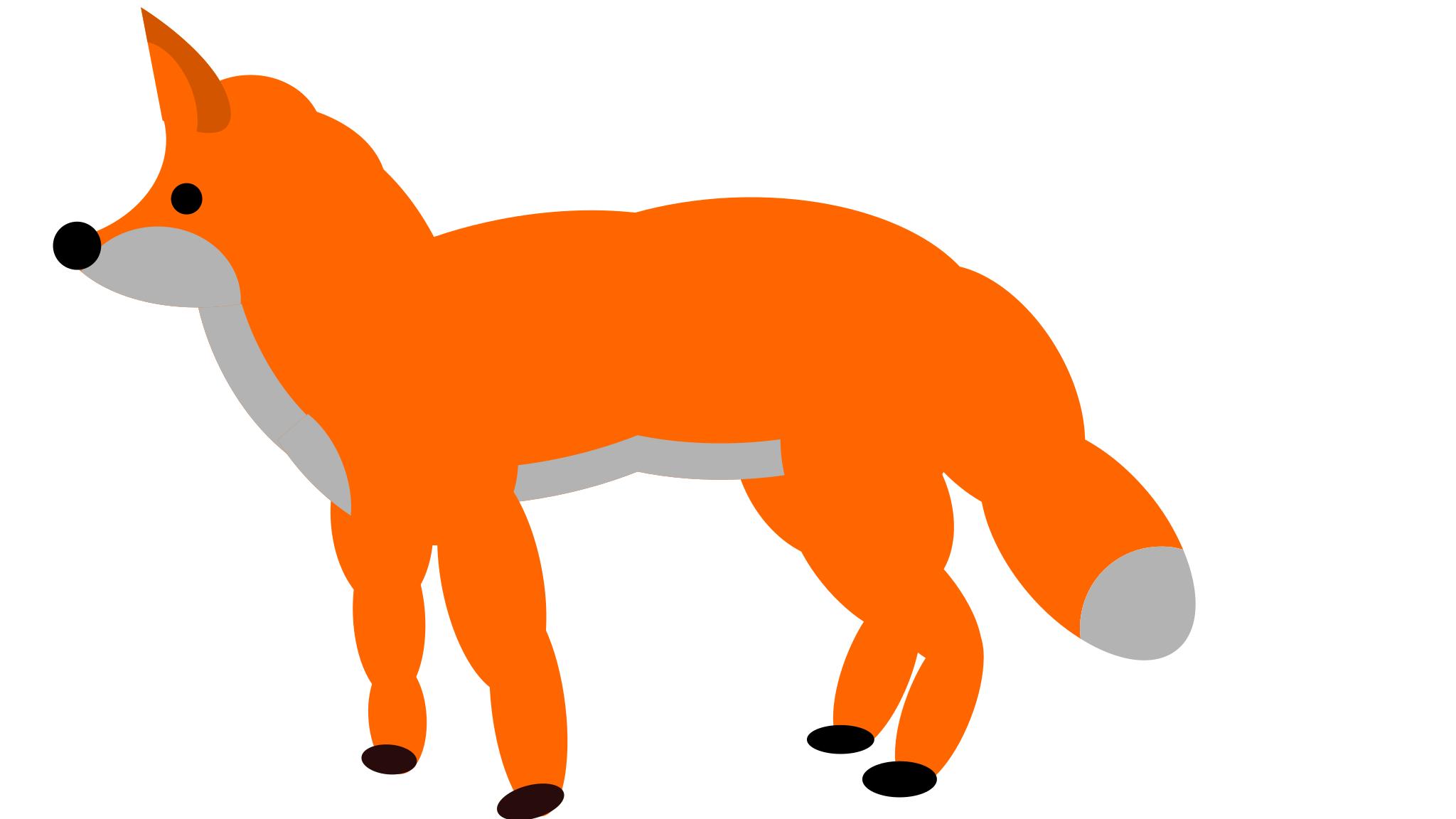 Оранжевая лиса для детей