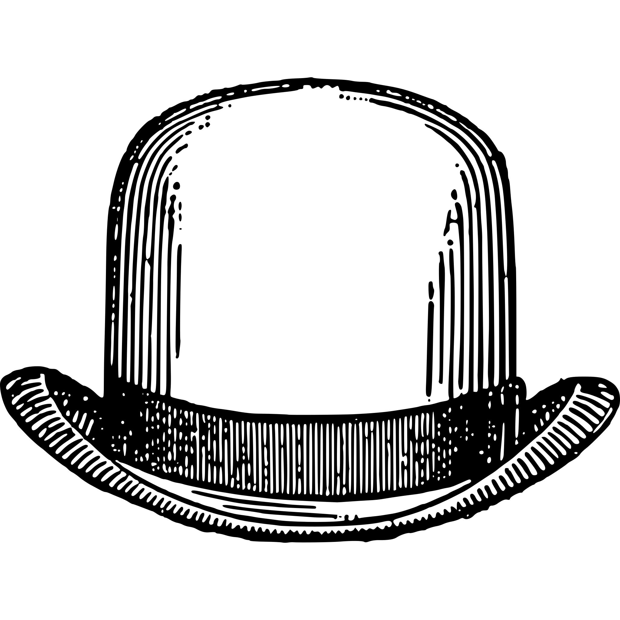 Шляпа котелок на прозрачном фоне