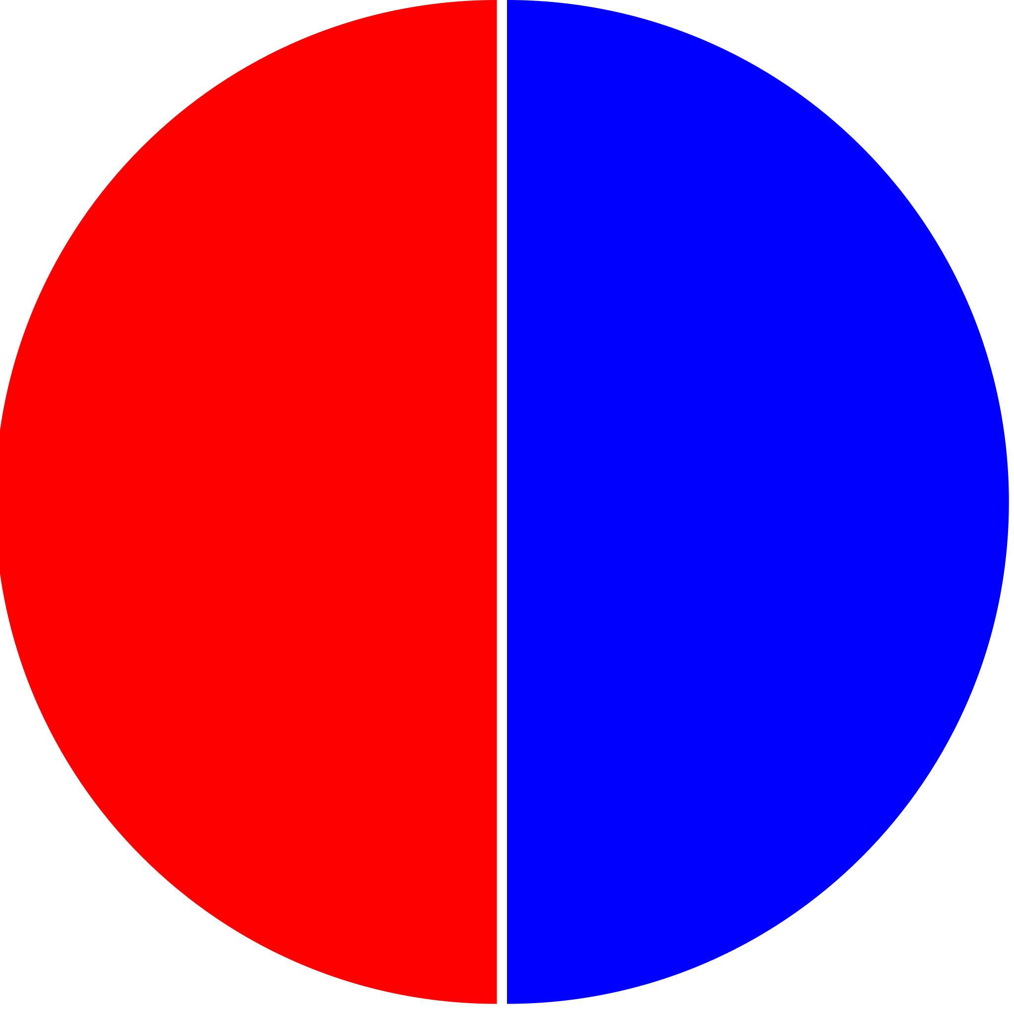 Красный полукруг. «Красный, желтый, синий II» Эльсуорт Келли. Красно синий круг. Красный и синий. Круг разделенный на две части.