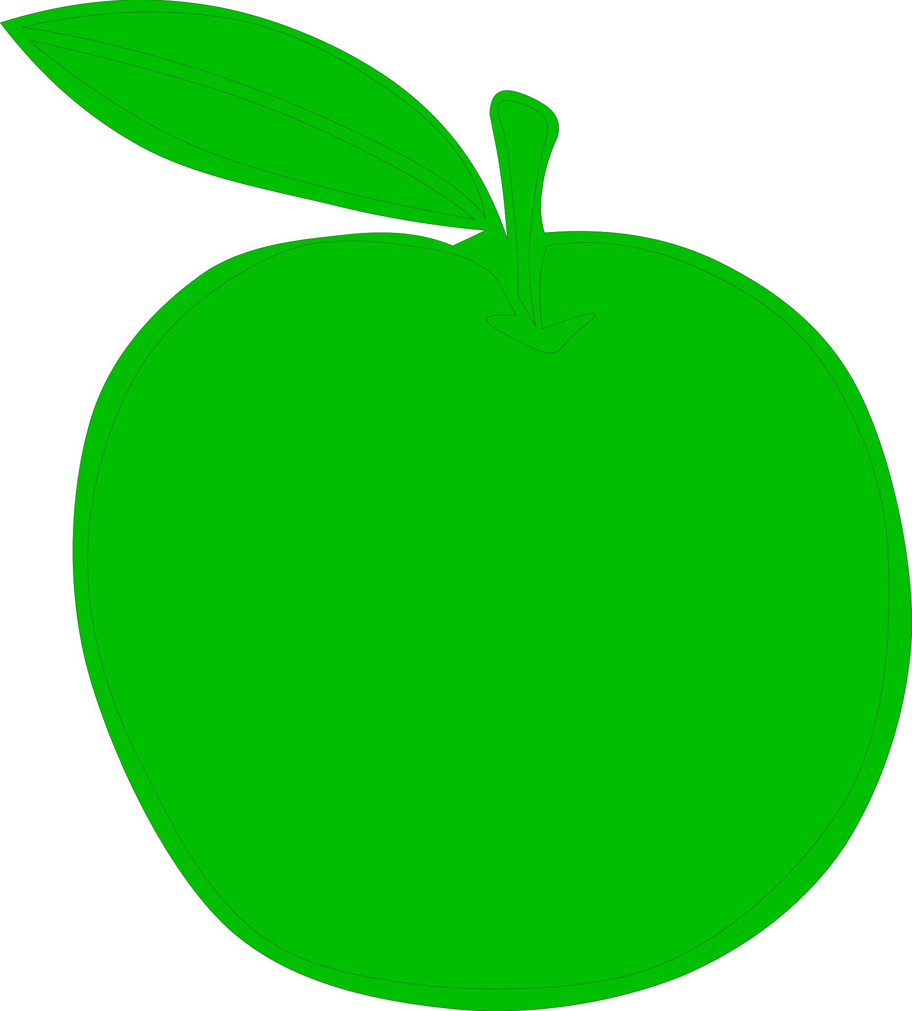 Зеленое яблоко вектор