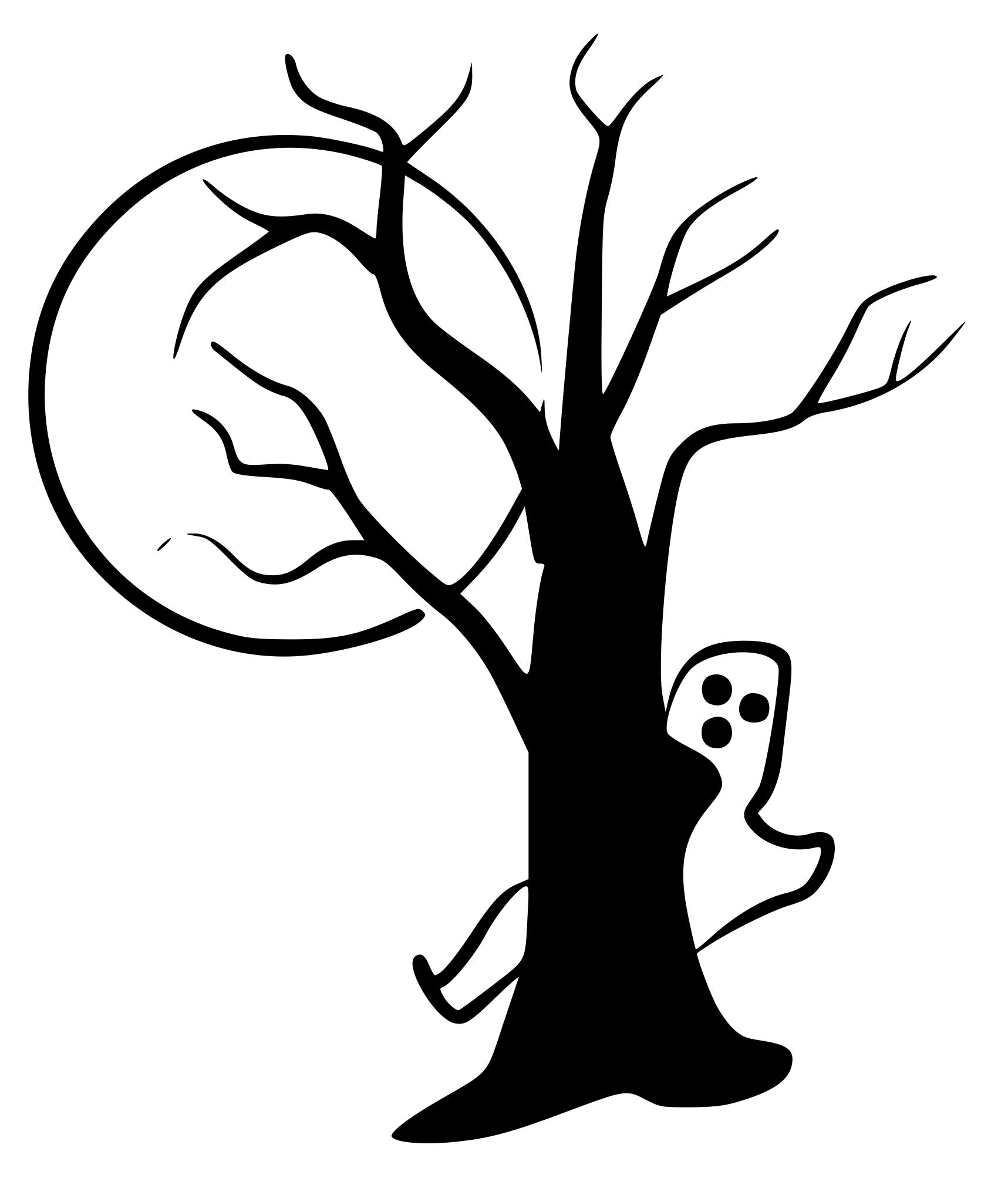 Страшное дерево для Хэллоуина