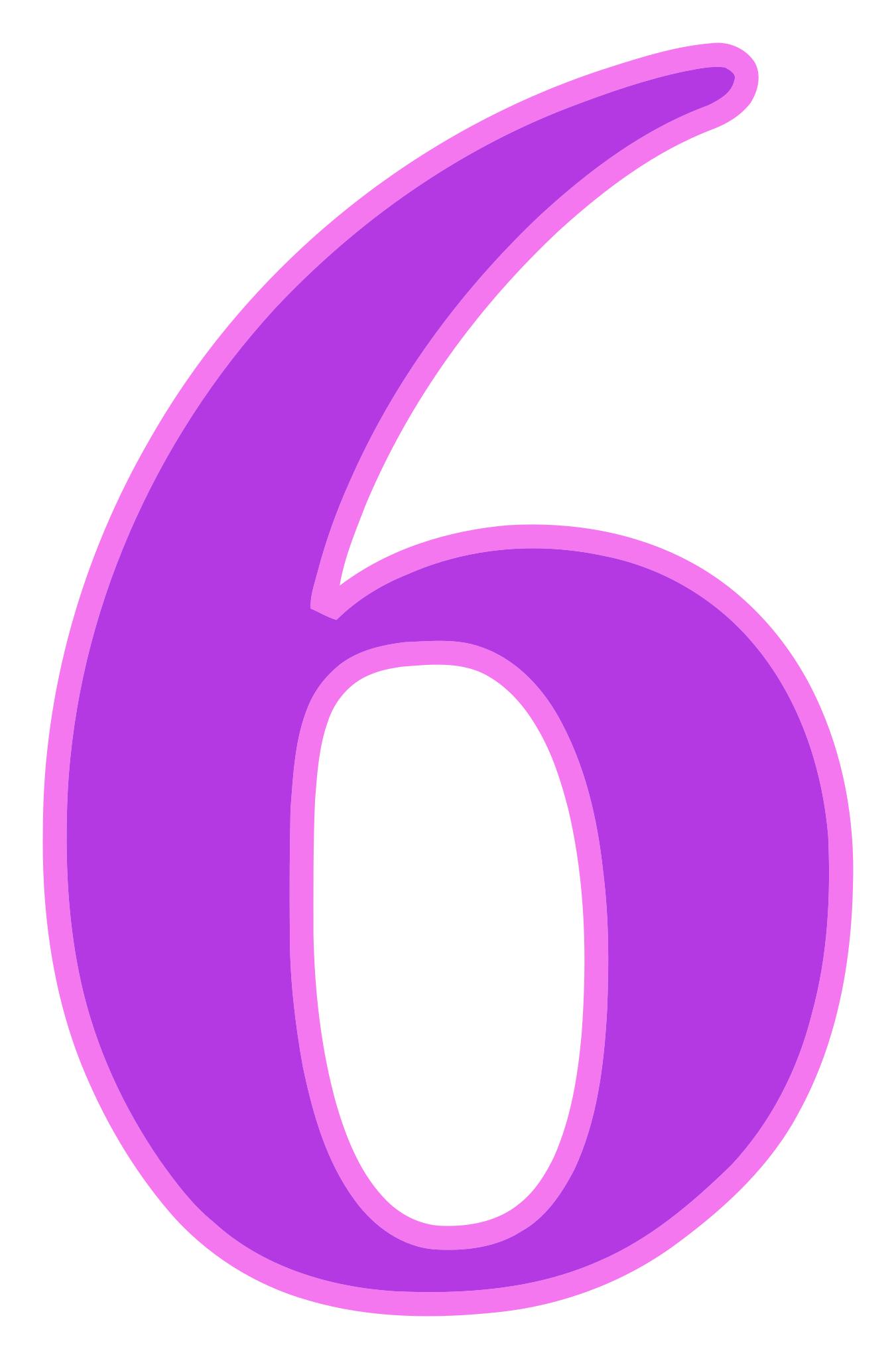 Картинка 6. Цифра 6. Цифра 6 цветная. Цифра 6 фиолетовая. Сиреневые цифры.
