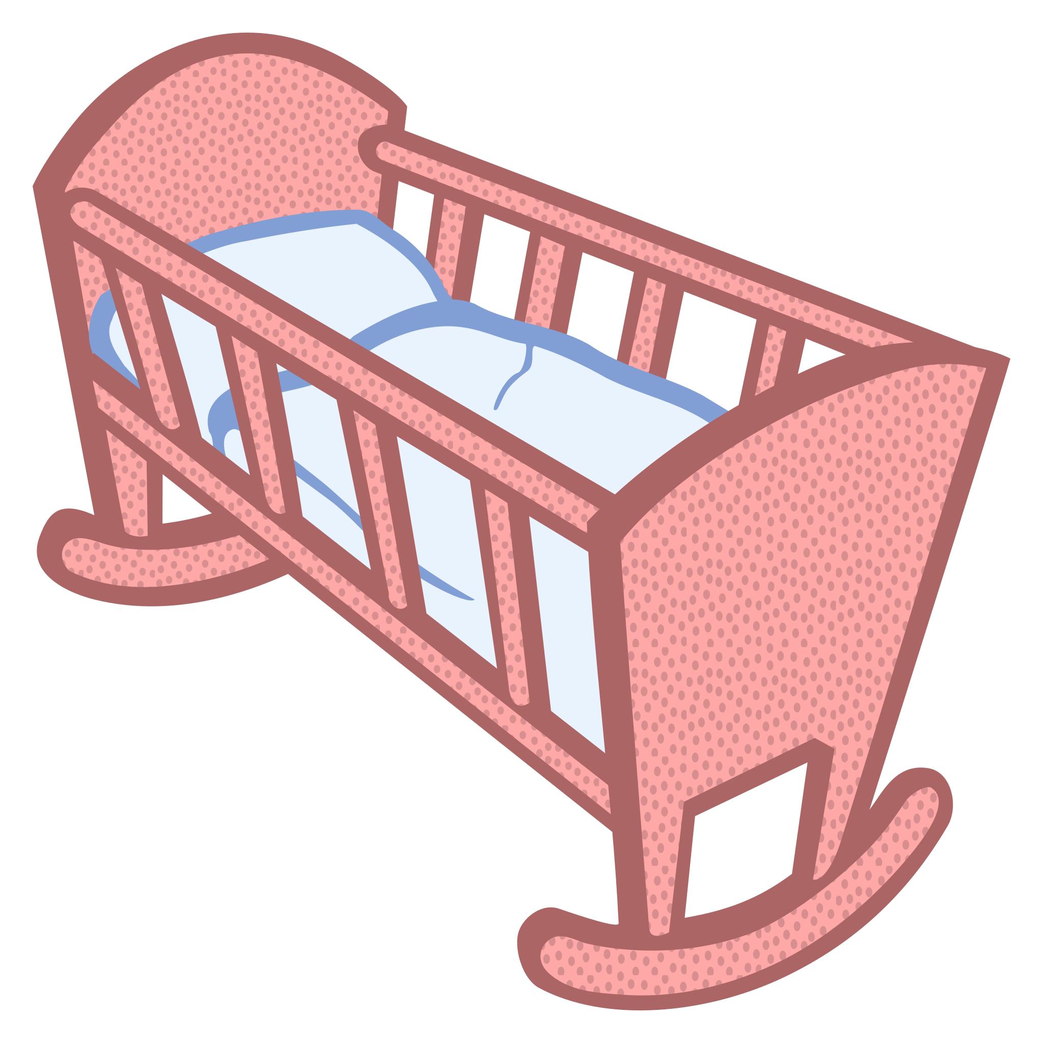 Детская кроватка вектор