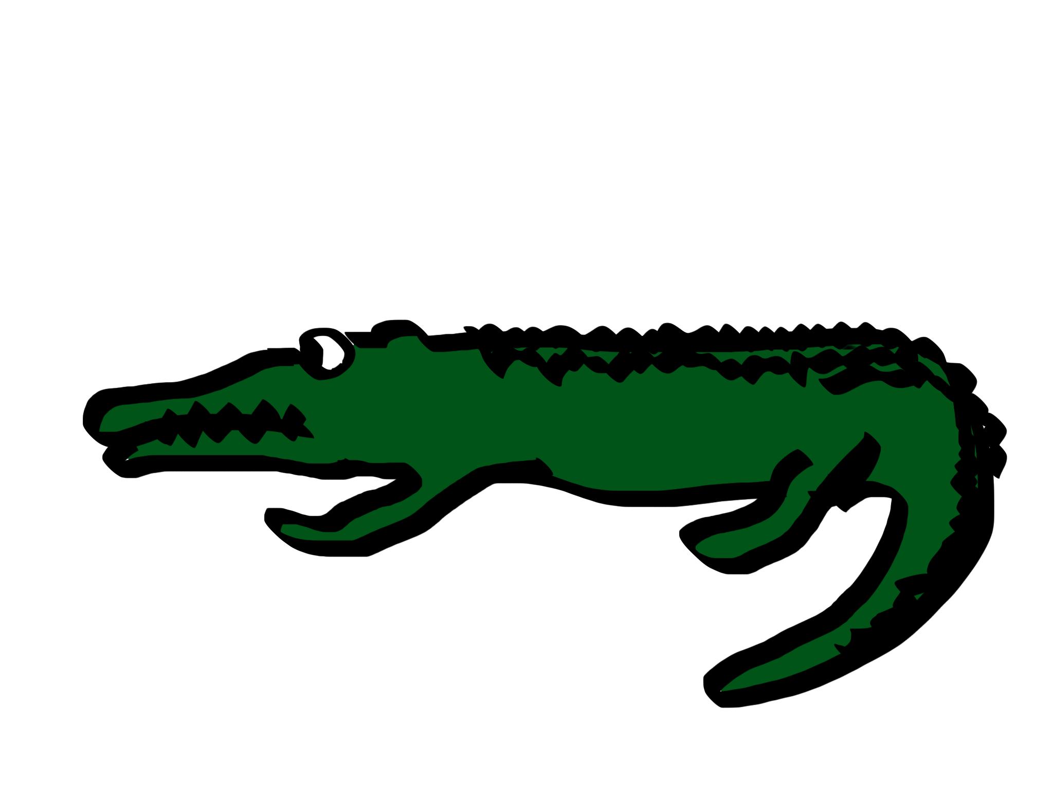 Крокодил с боку