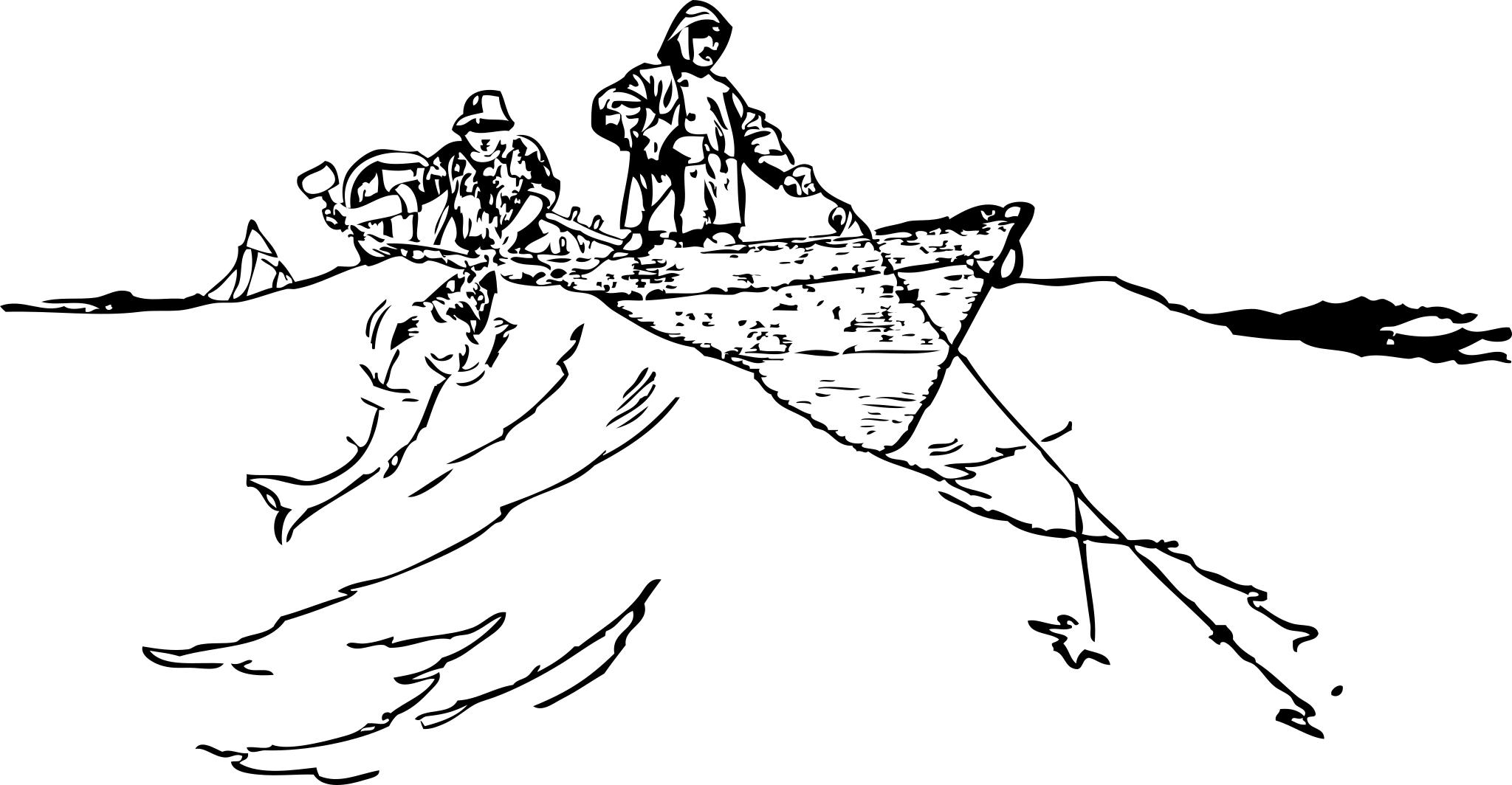 Рыбак с сетью раскраска