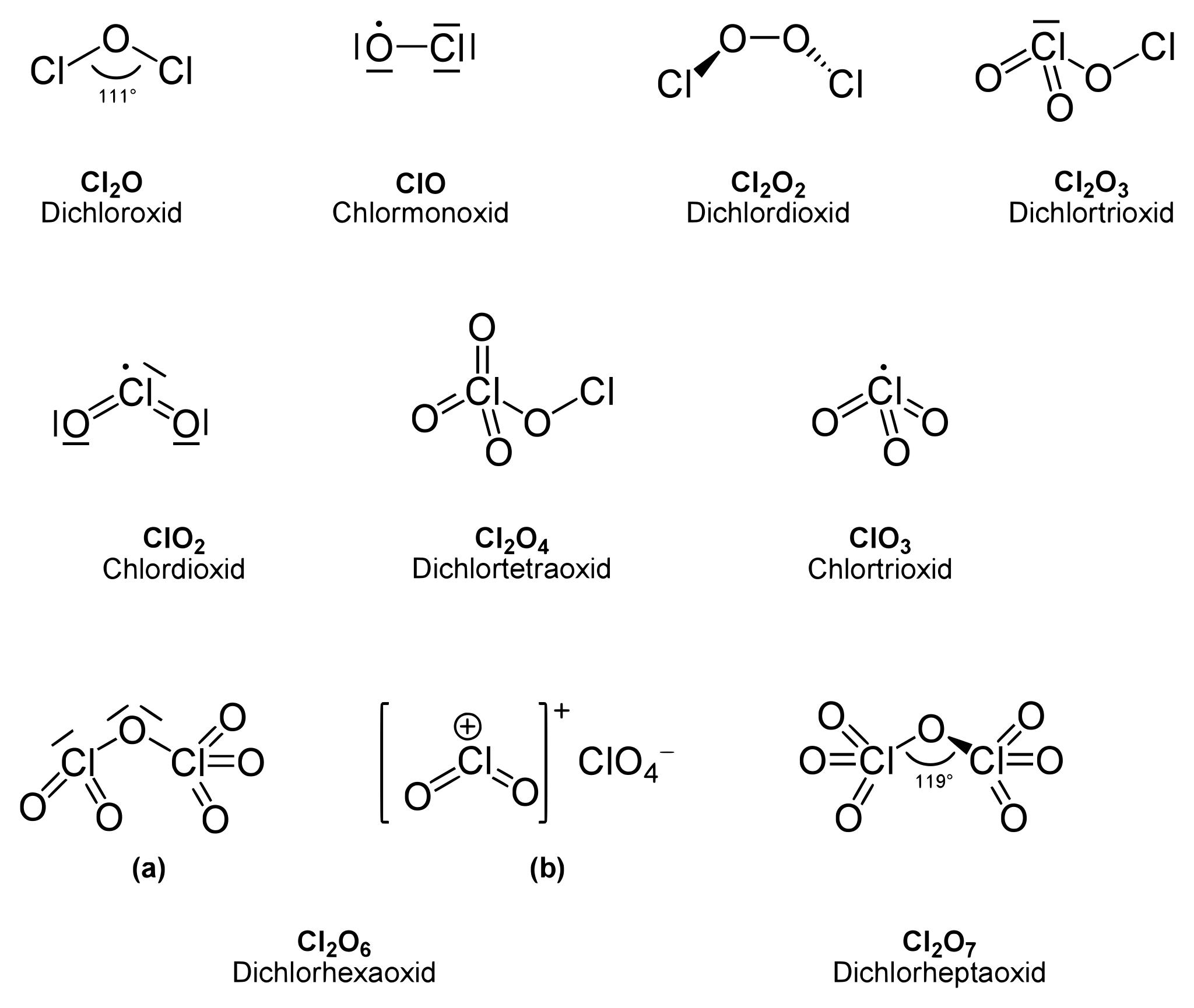 Cl2o структурная формула