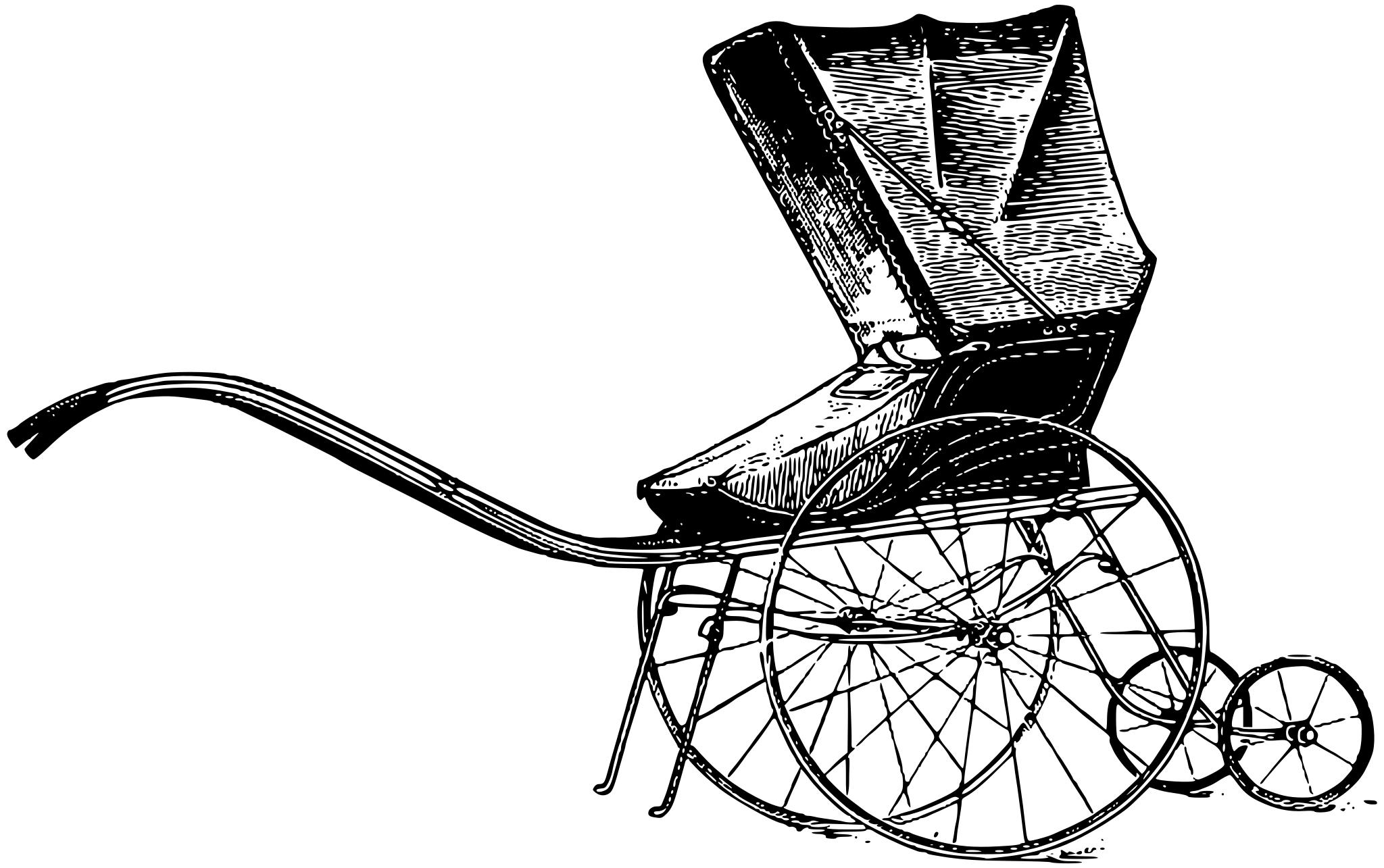 Ретро коляска рисунок