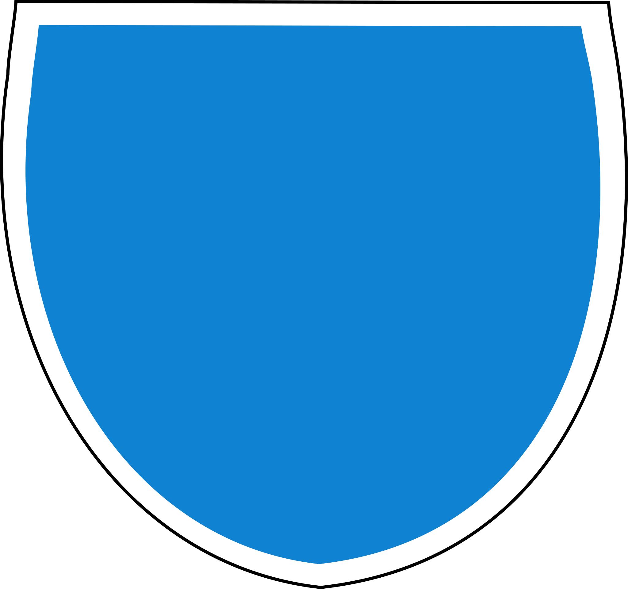 Геральдический щит синий
