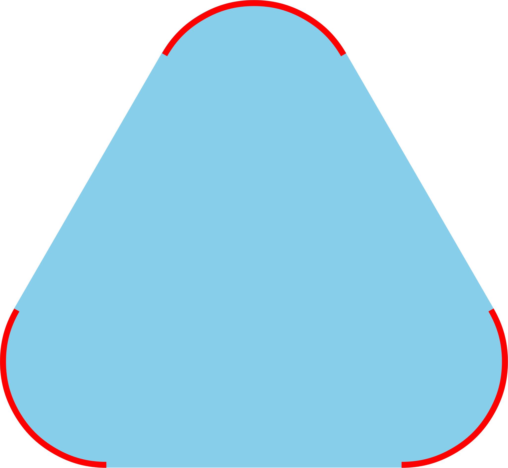 Треугольник с закругленными краями