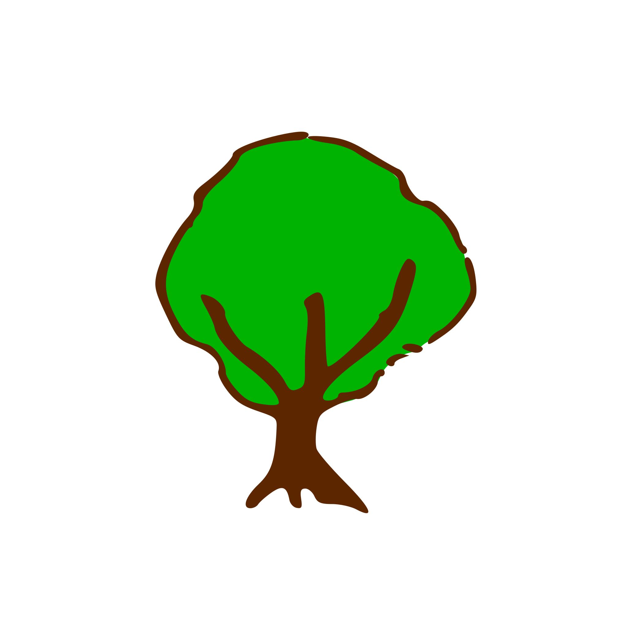 Символ дерево для плана на прозрачном фоне