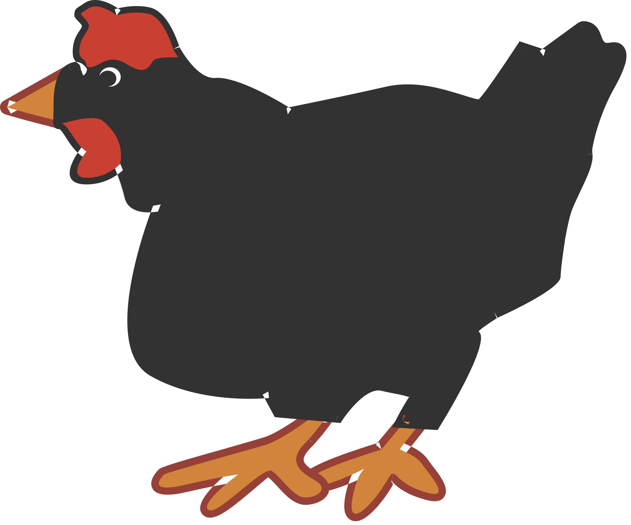 Рисунок чернушки курицы