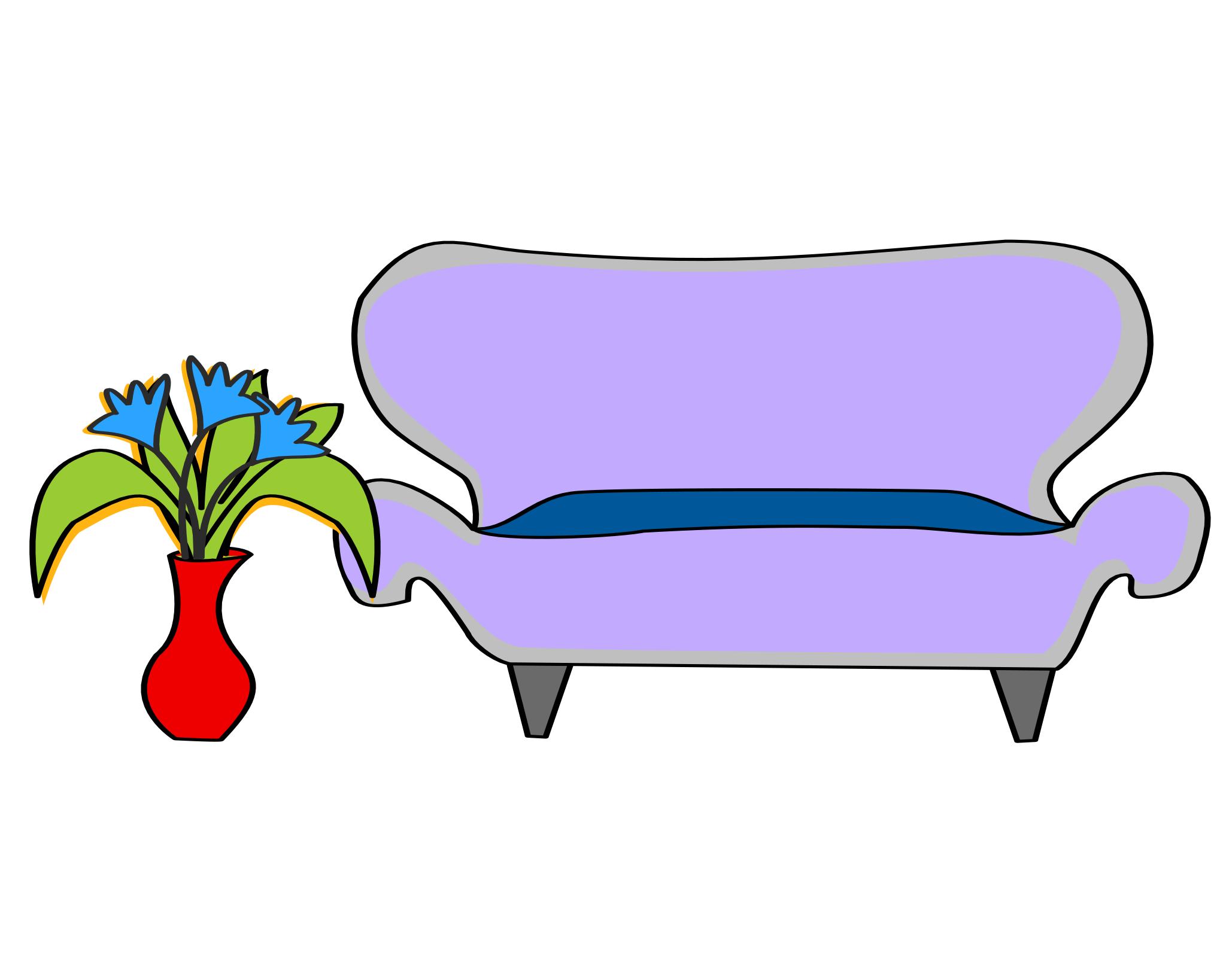 Стол и диванчик рисунок