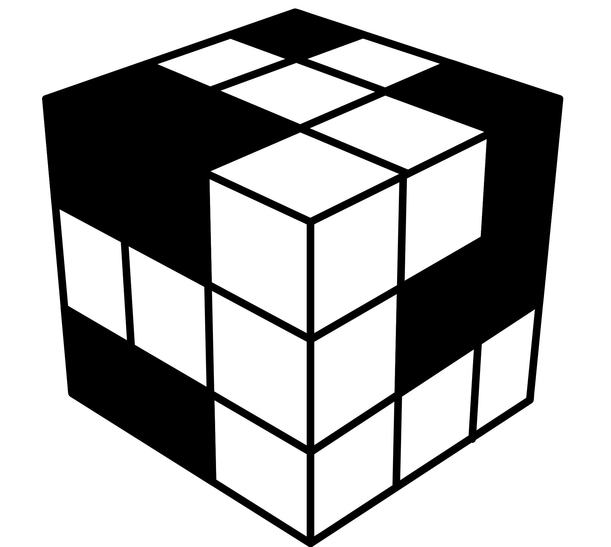 Белый и черный кубик