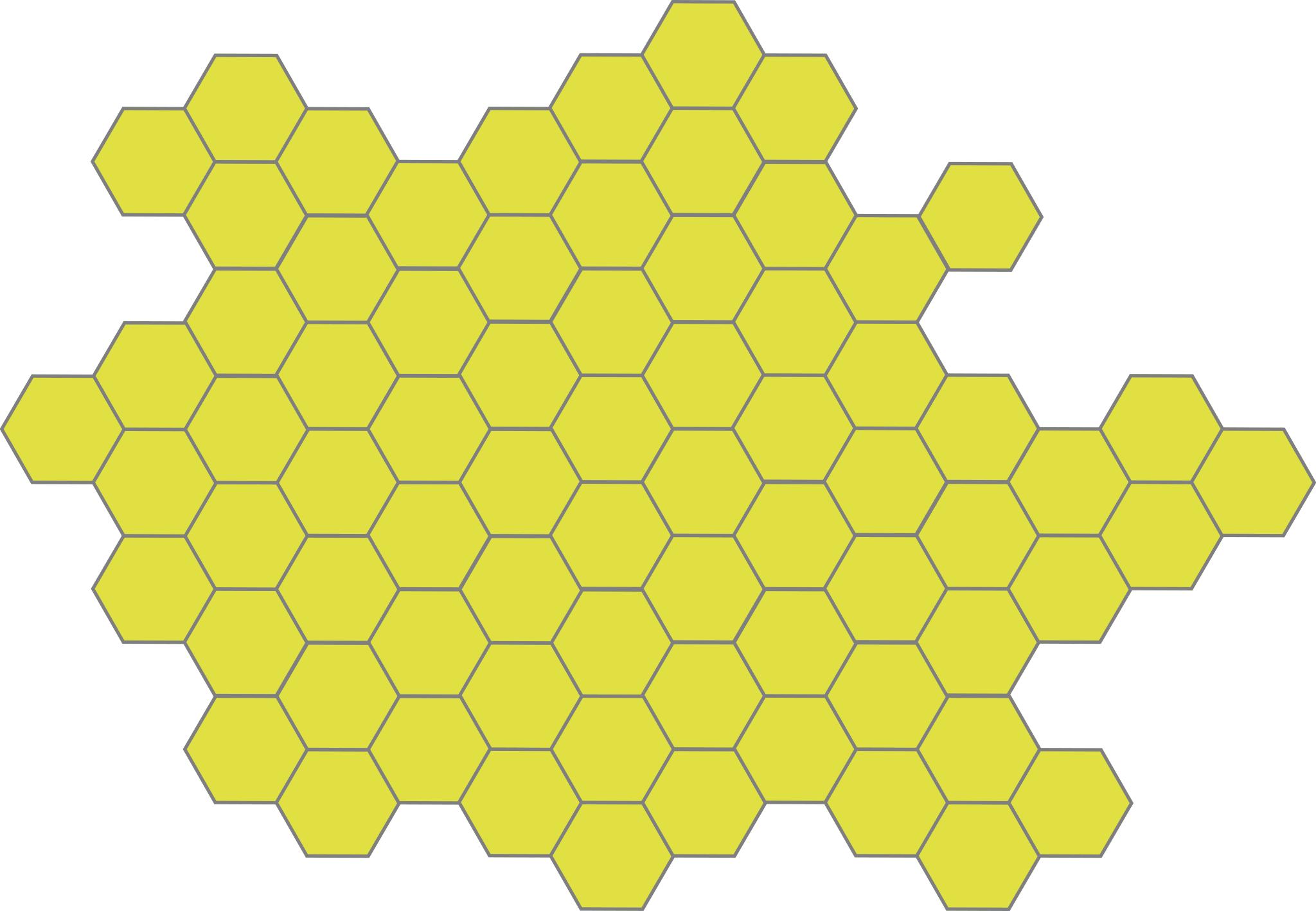 Желтые шестиугольные соты