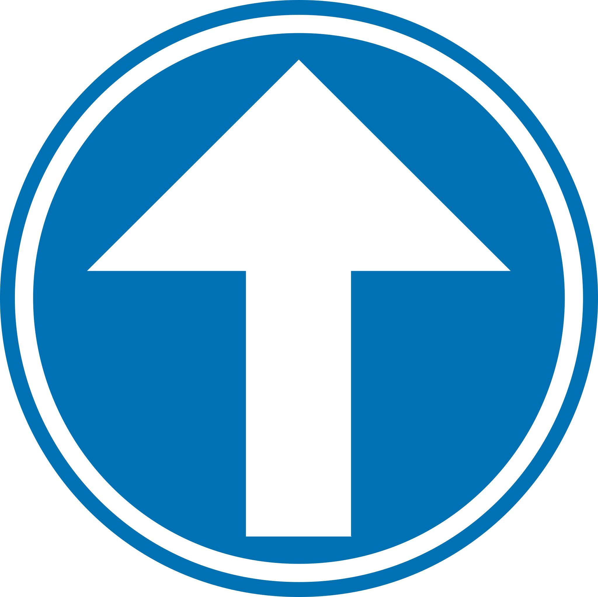 Дорожный знак движение прямо