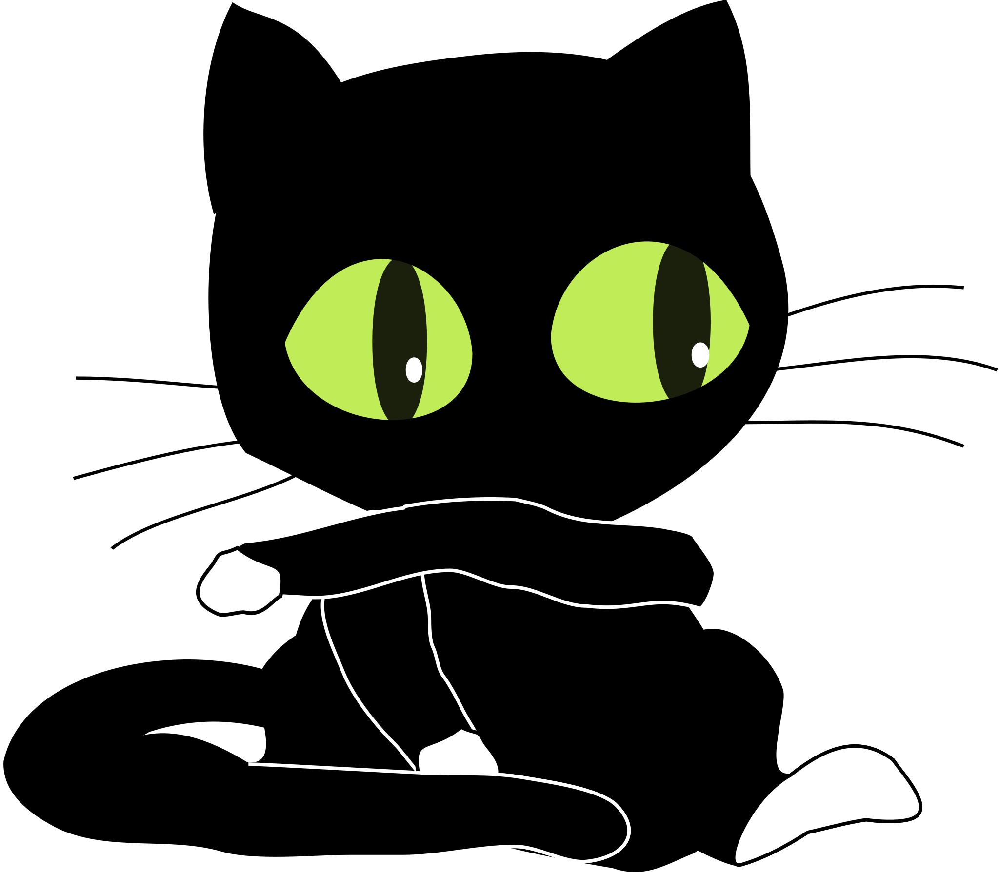 Рисовать черного кота