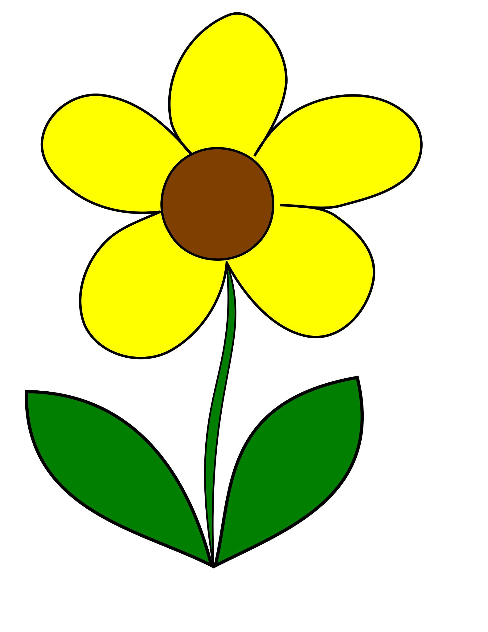 Желтый цветок для детей
