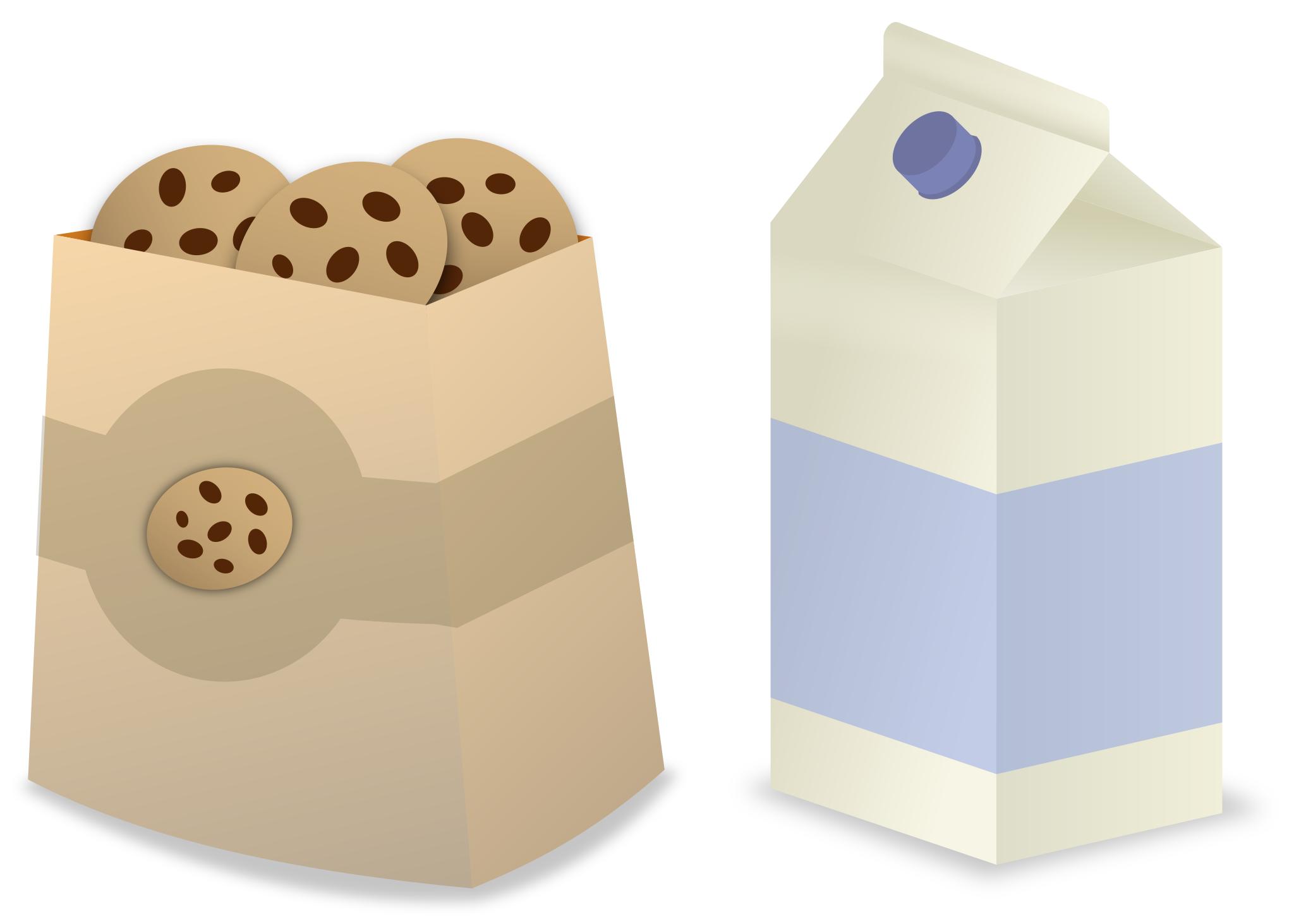 Коробка молока без фона