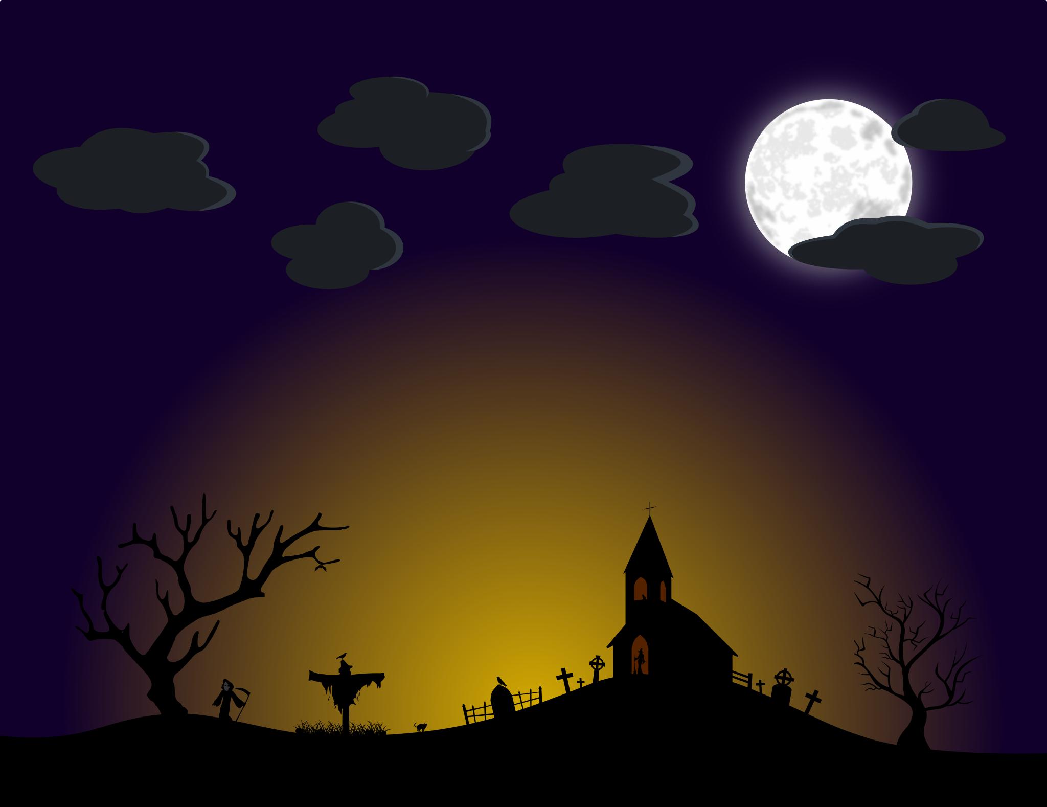 Ночь небо Хэллоуин