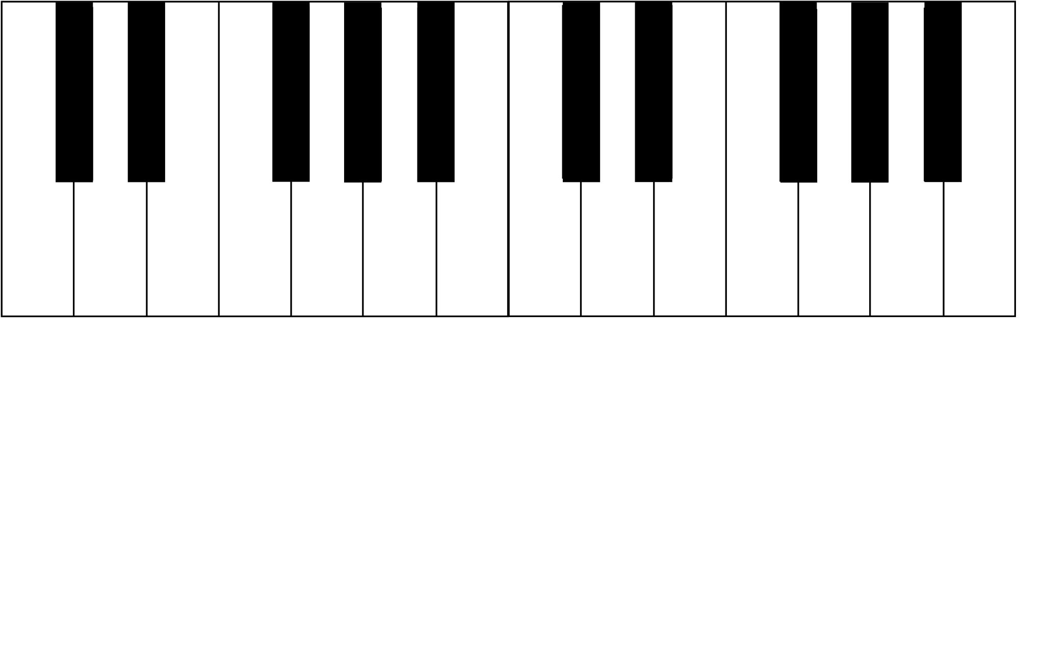 Клавиатура фортепиано 1 Октава