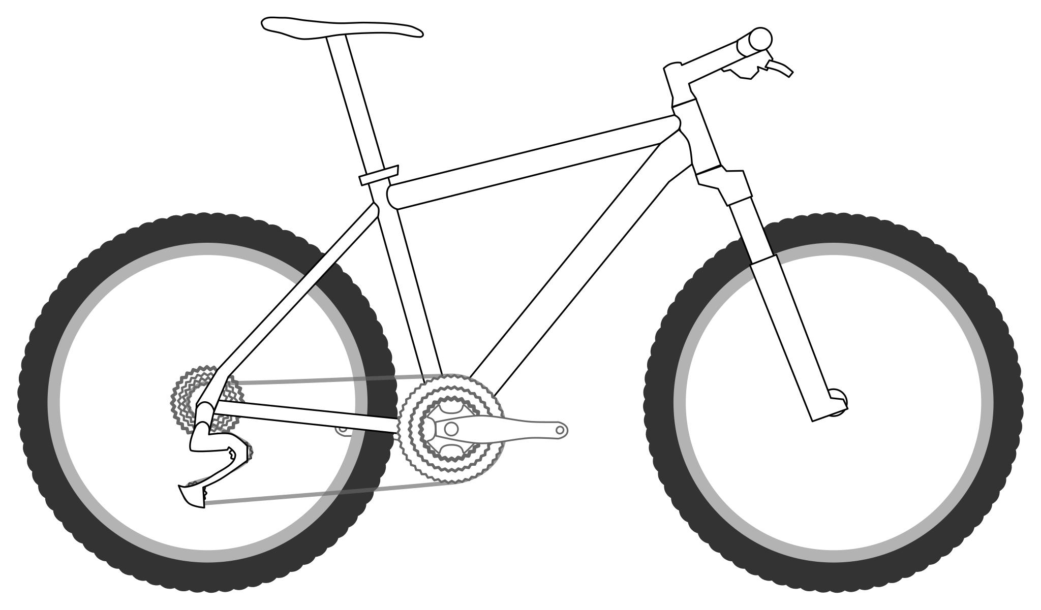 Велосипед схематичный рисунок