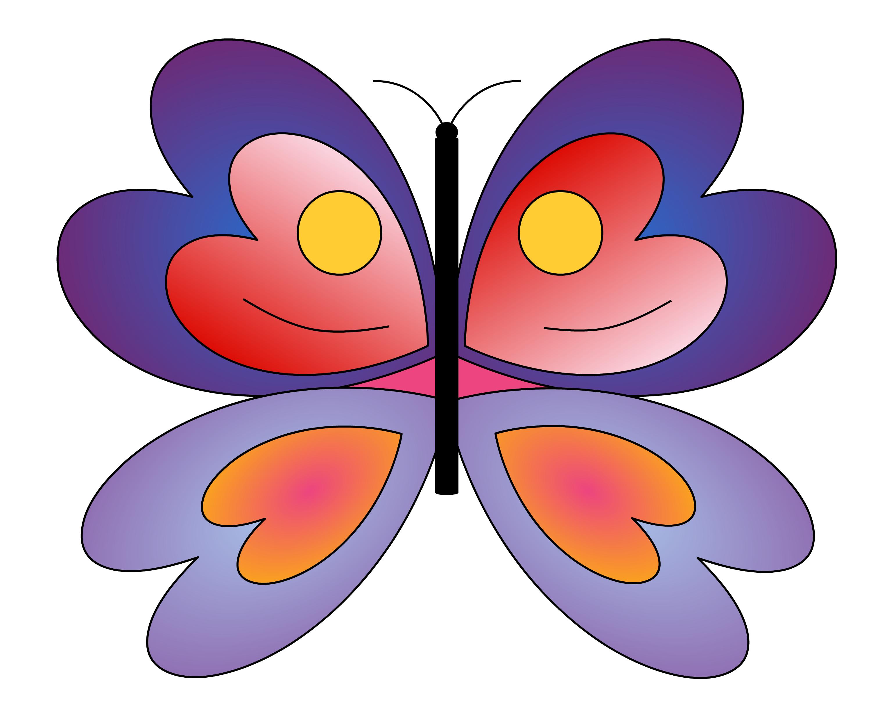 Бабочка симметрия рисунок