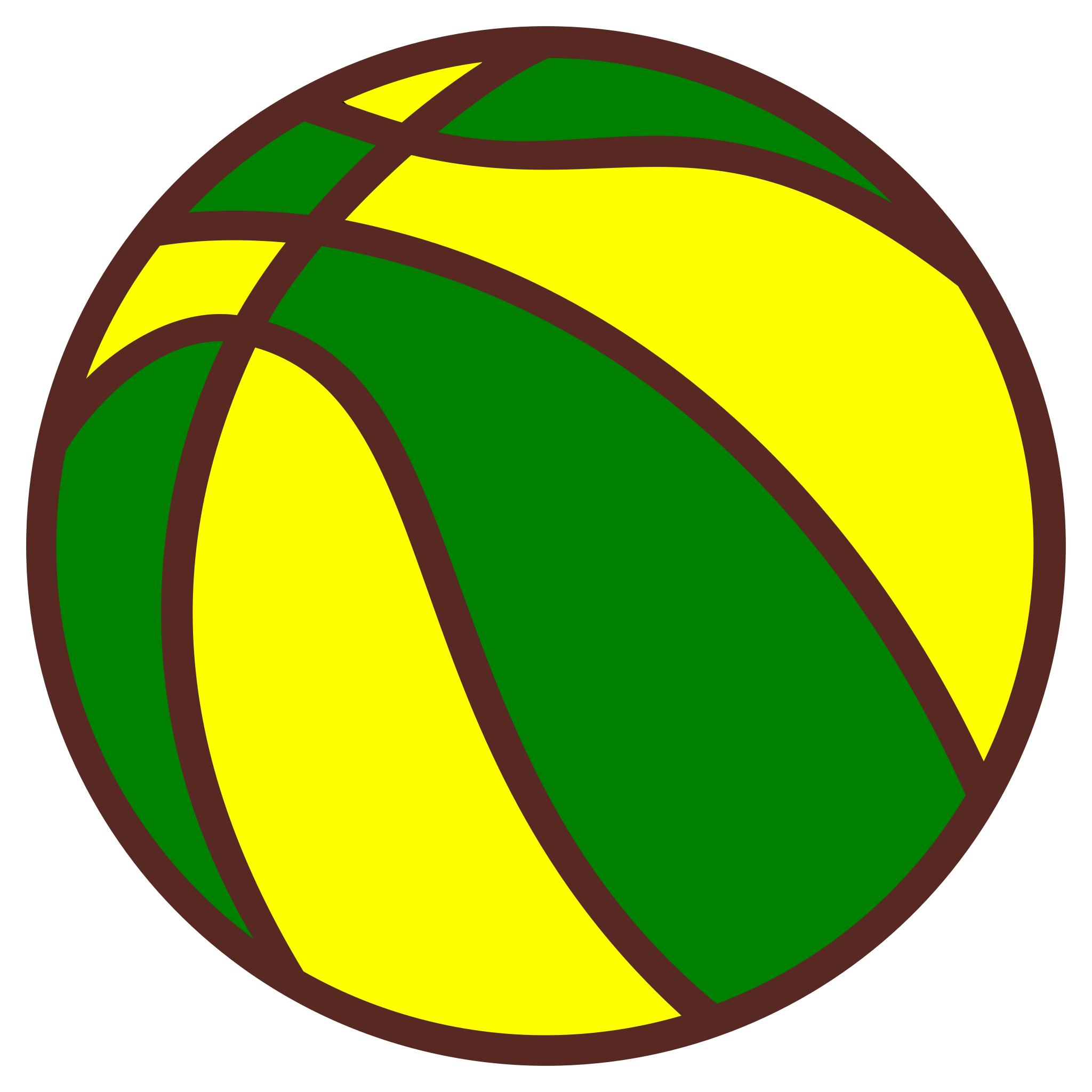 Зелено желтый мяч