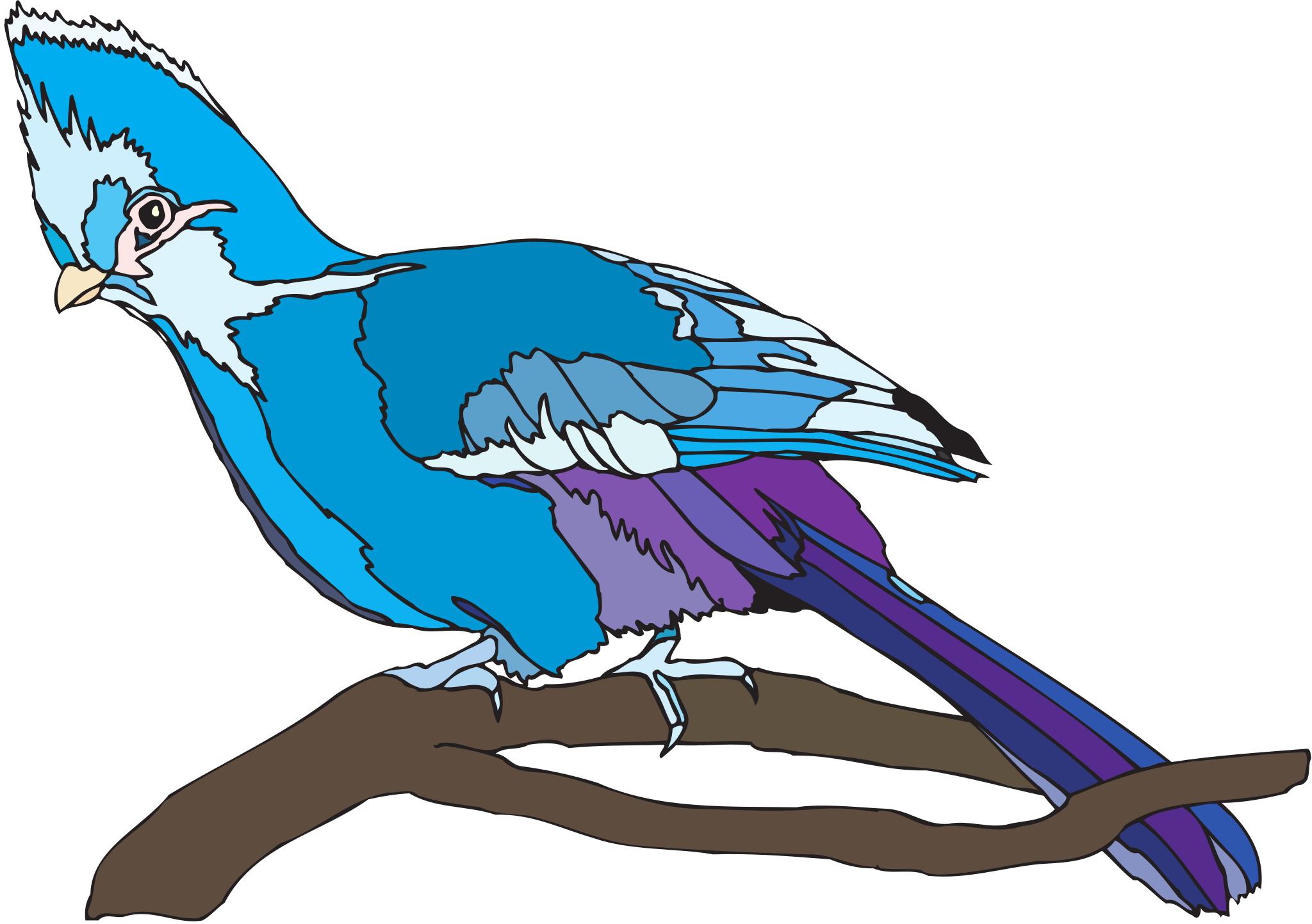 Синие Крылья птицы рисунок