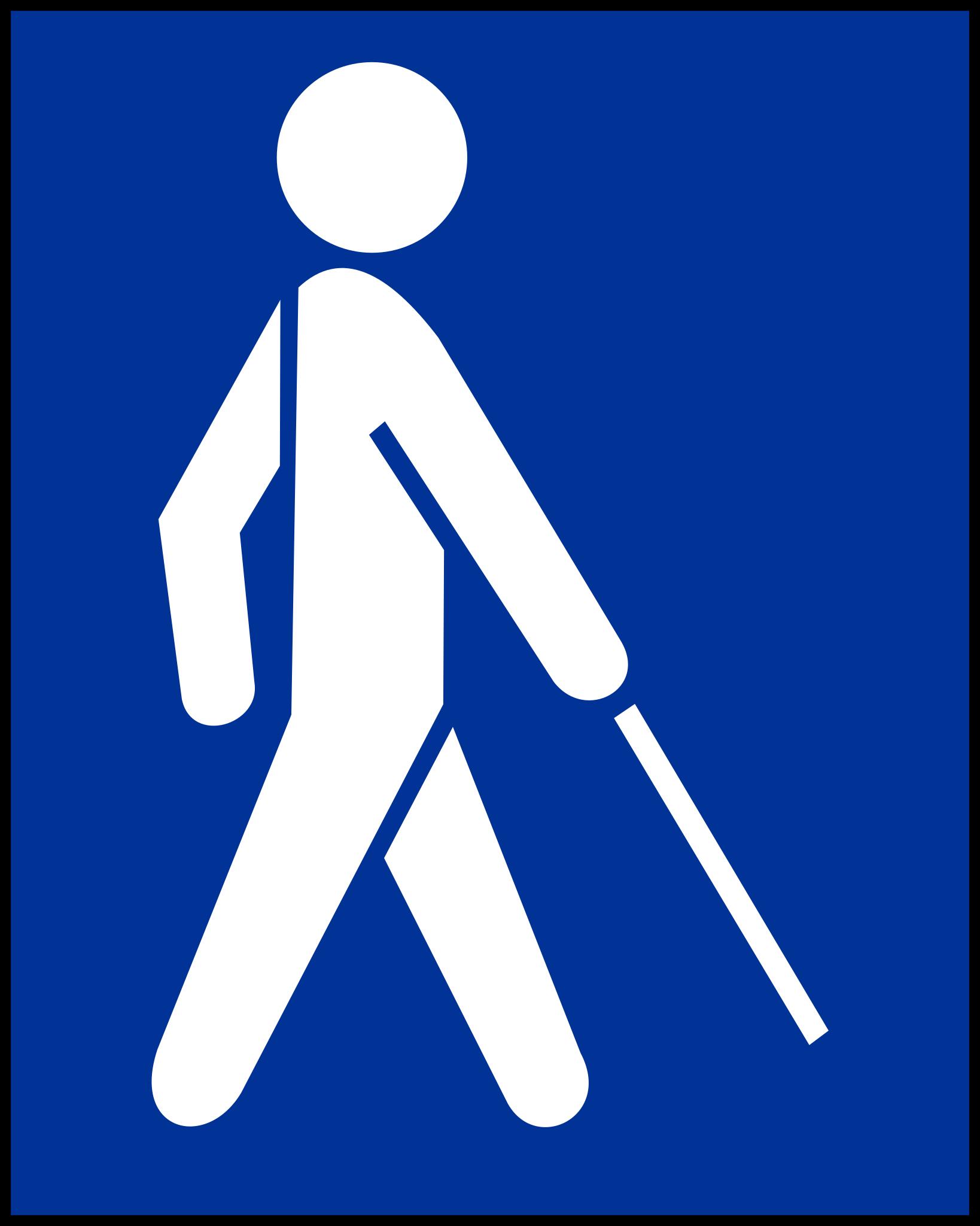 Знак инвалид с тростью