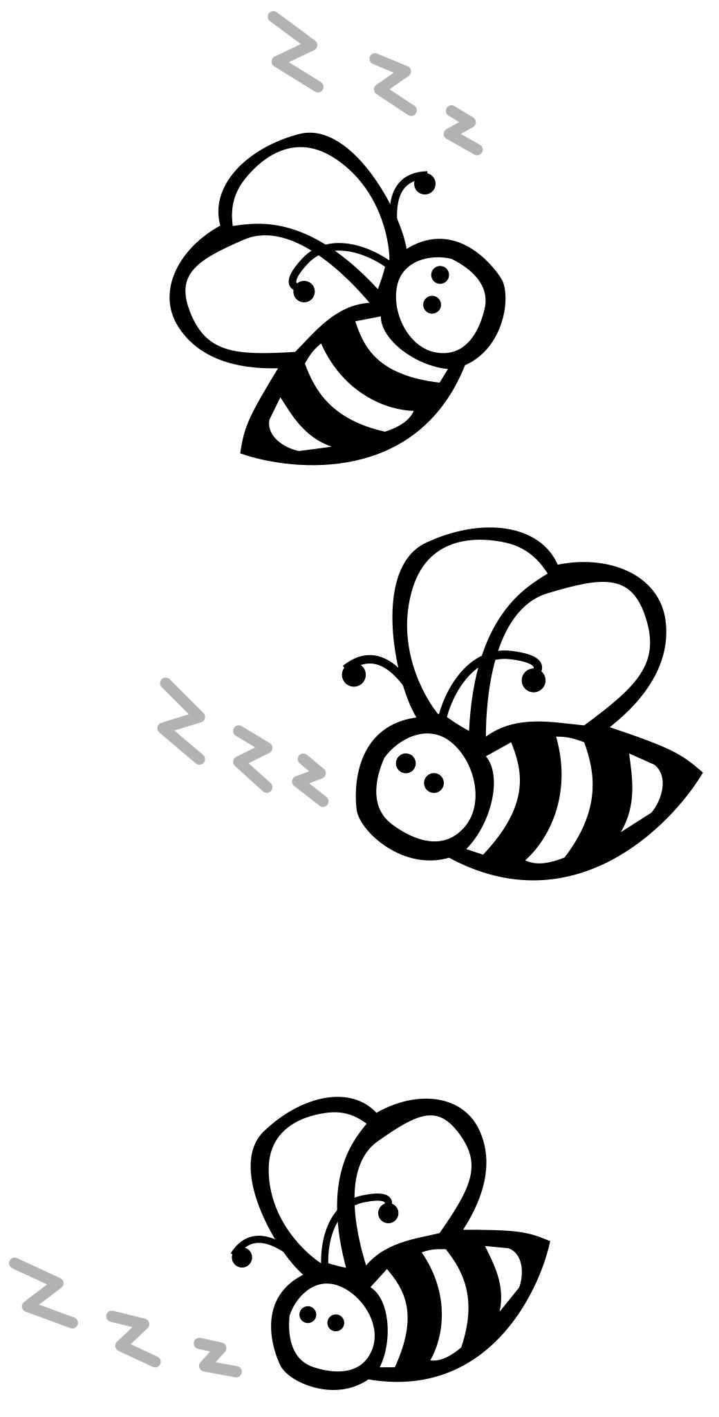 Пчелка черно белая