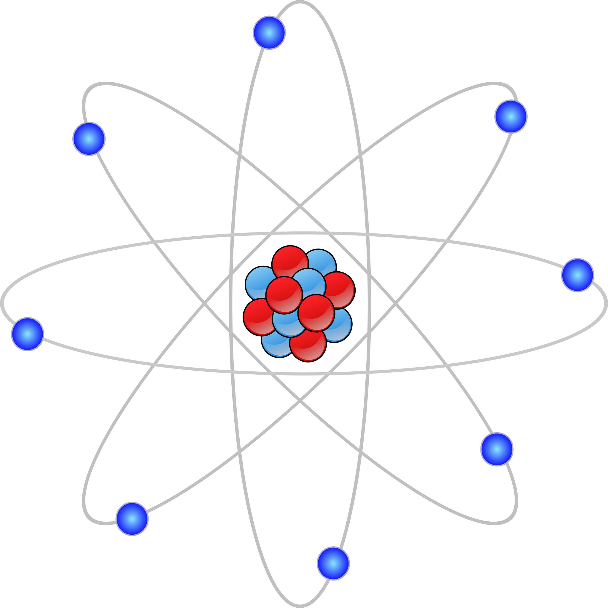 Модель атома на прозрачном фоне