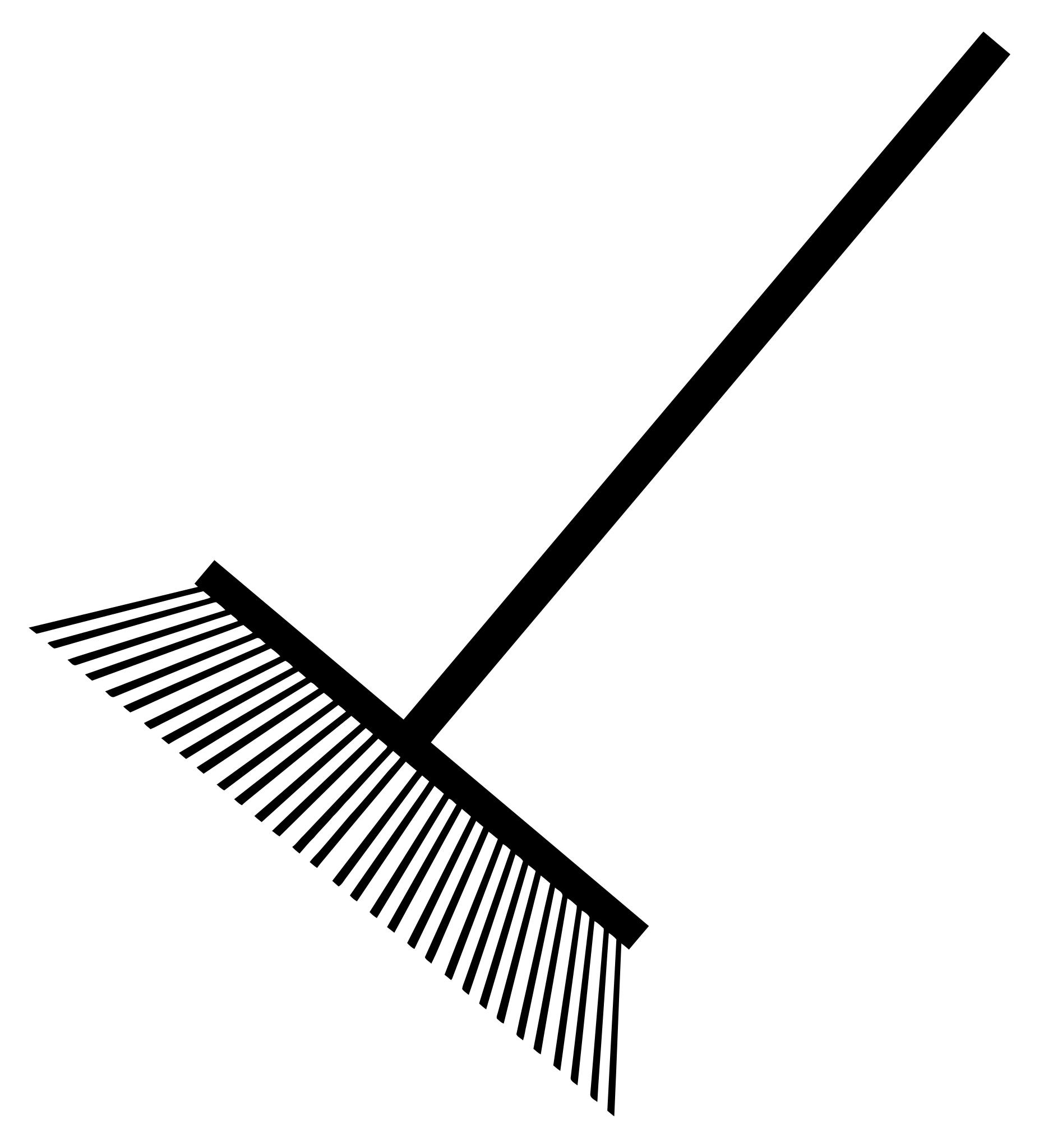 Free Images - garden rake silhouette tool