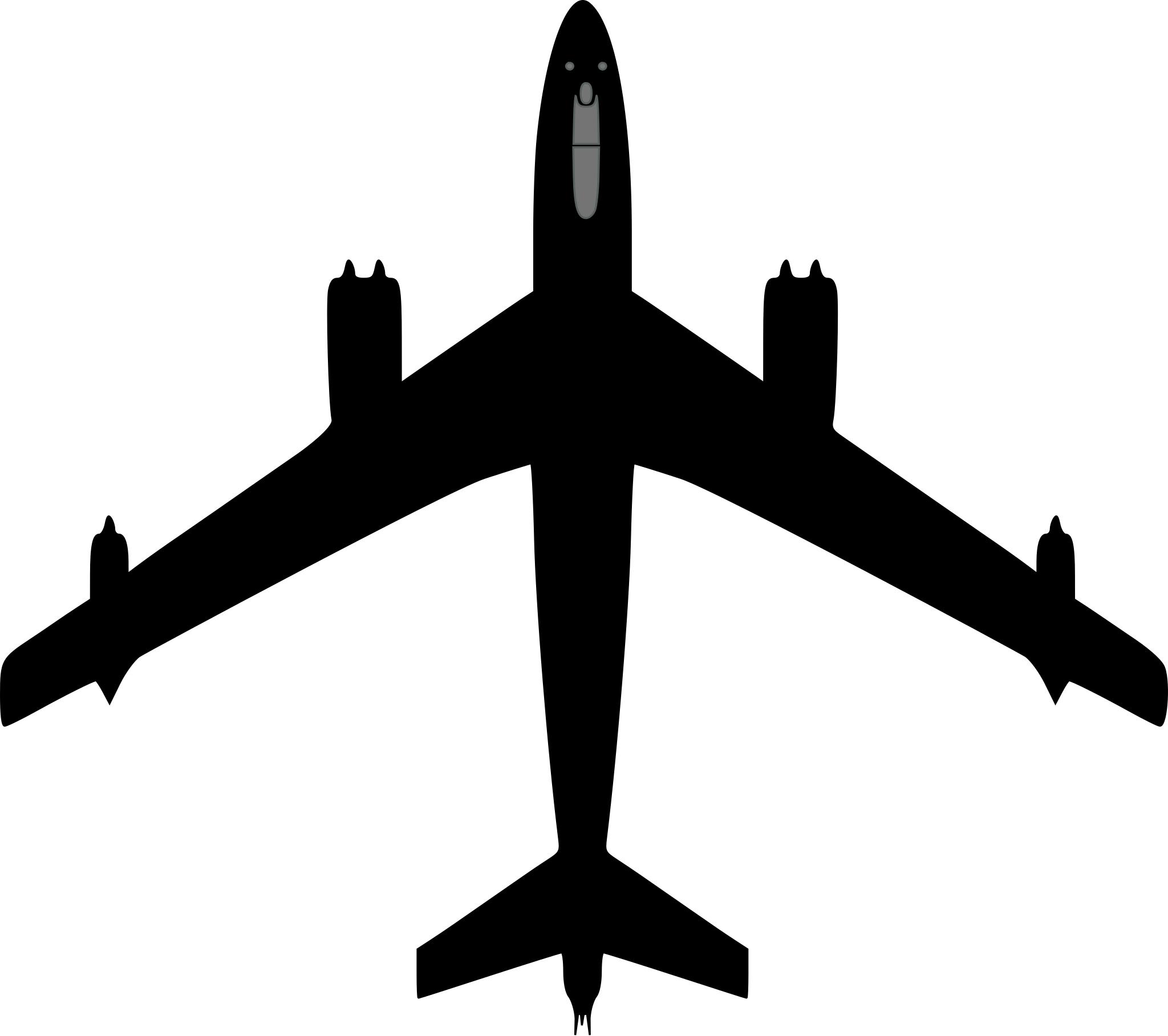 Самолет вид сверху вектор