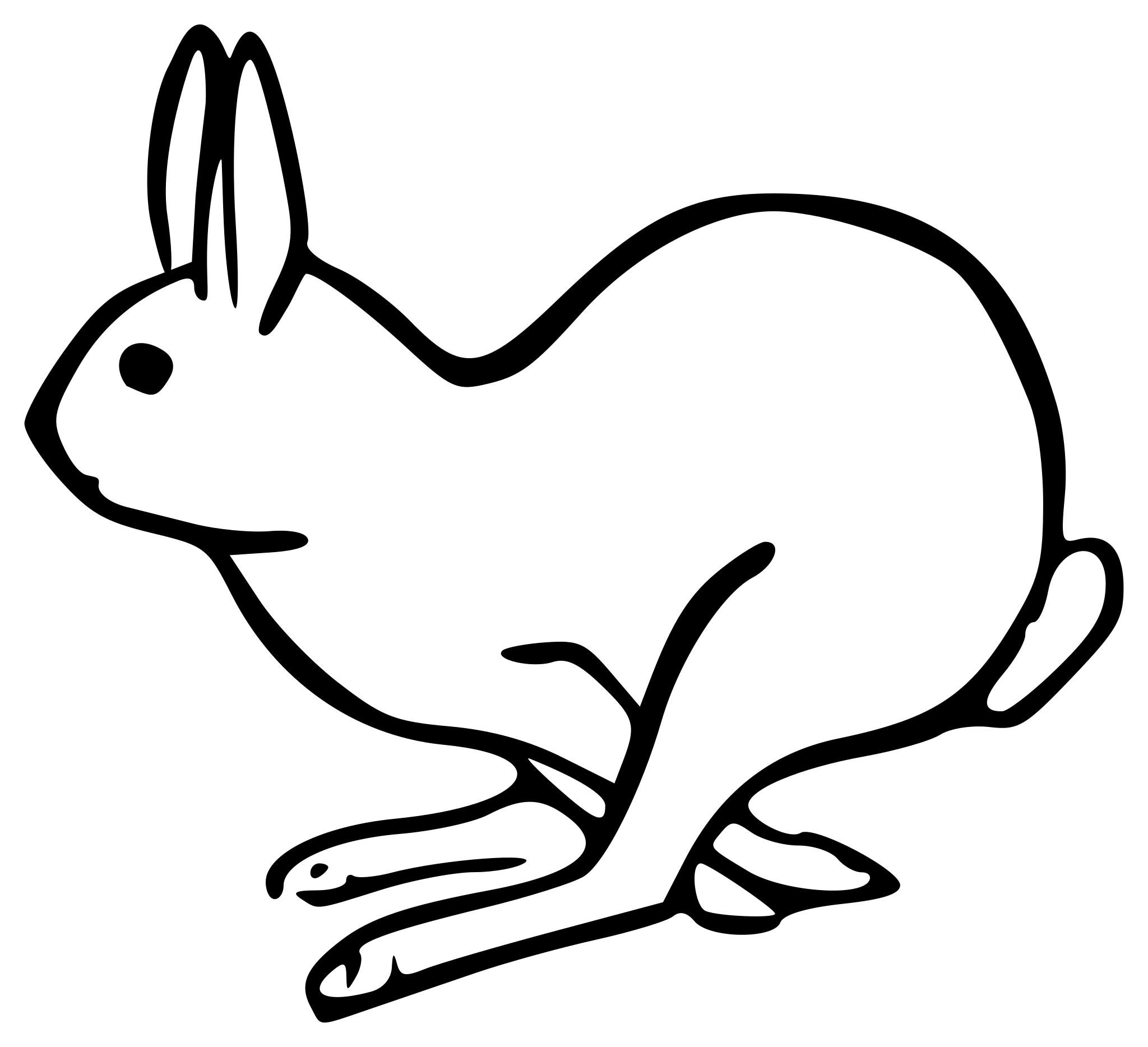 Контурное изображение зайца