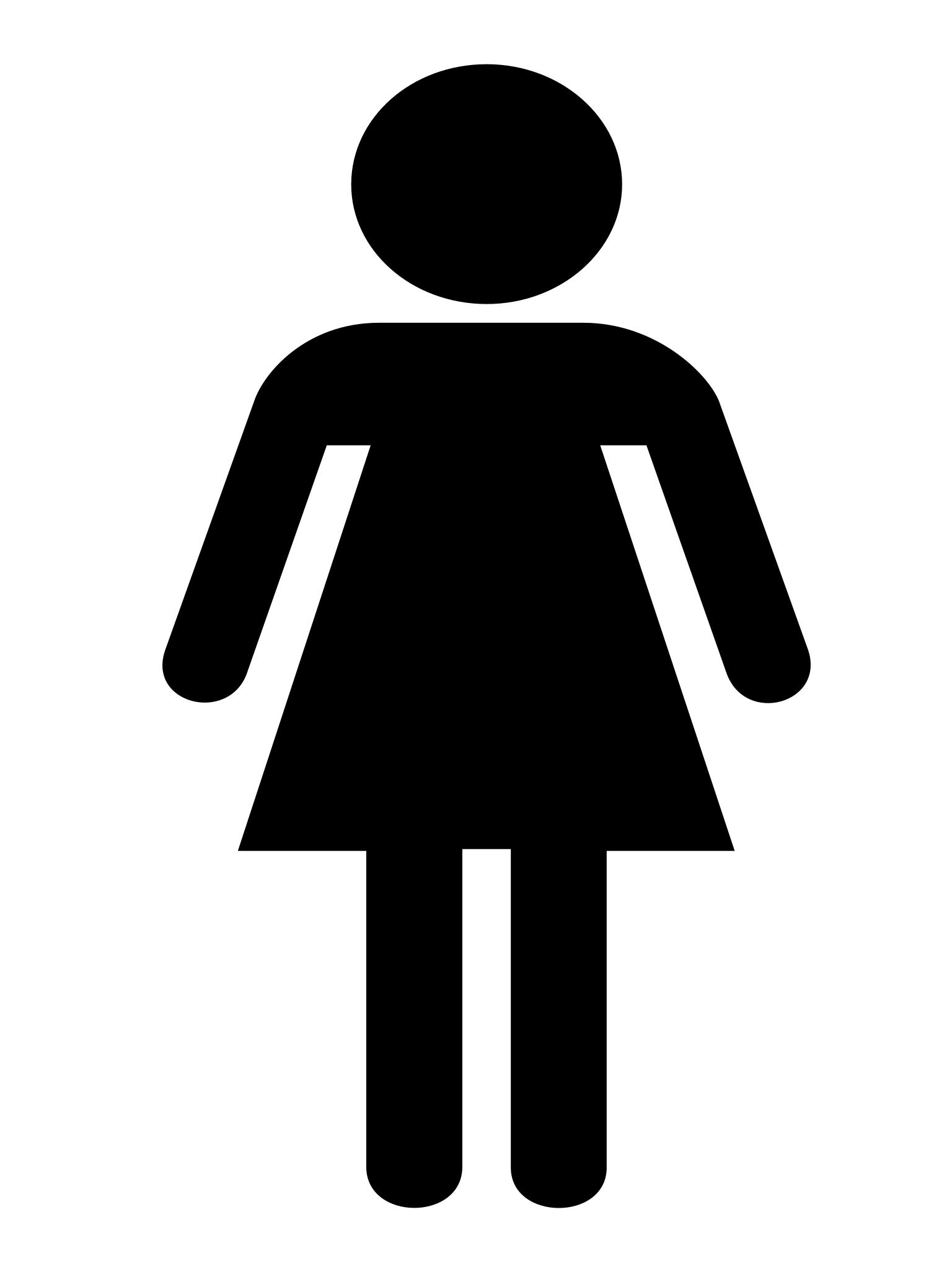 Free Images - female girl symbol toilet.