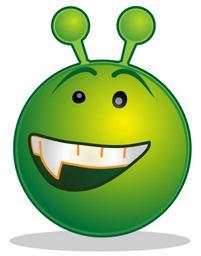 Smiley green alien aaah.svg