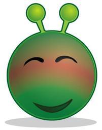 Smiley green alien red.svg
